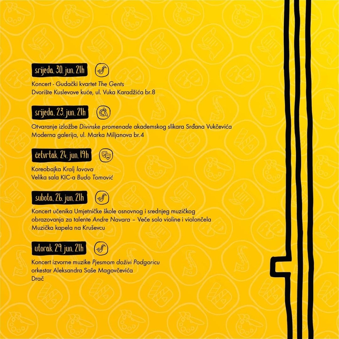 Počinje 22. Podgoričko kulturno ljeto