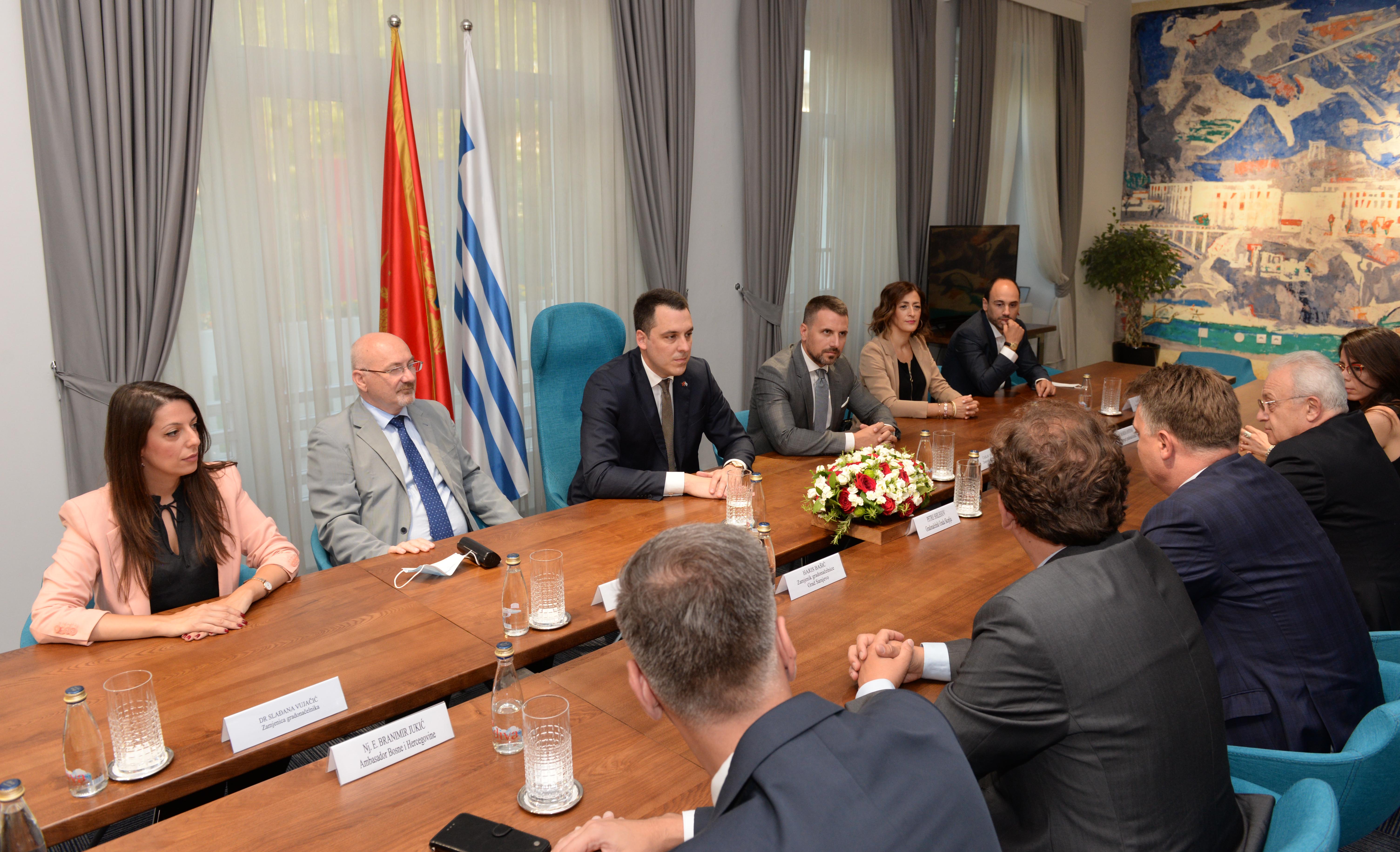 Delegacije Grada Sarajeva i Grada Skoplja u posjeti Podgorici