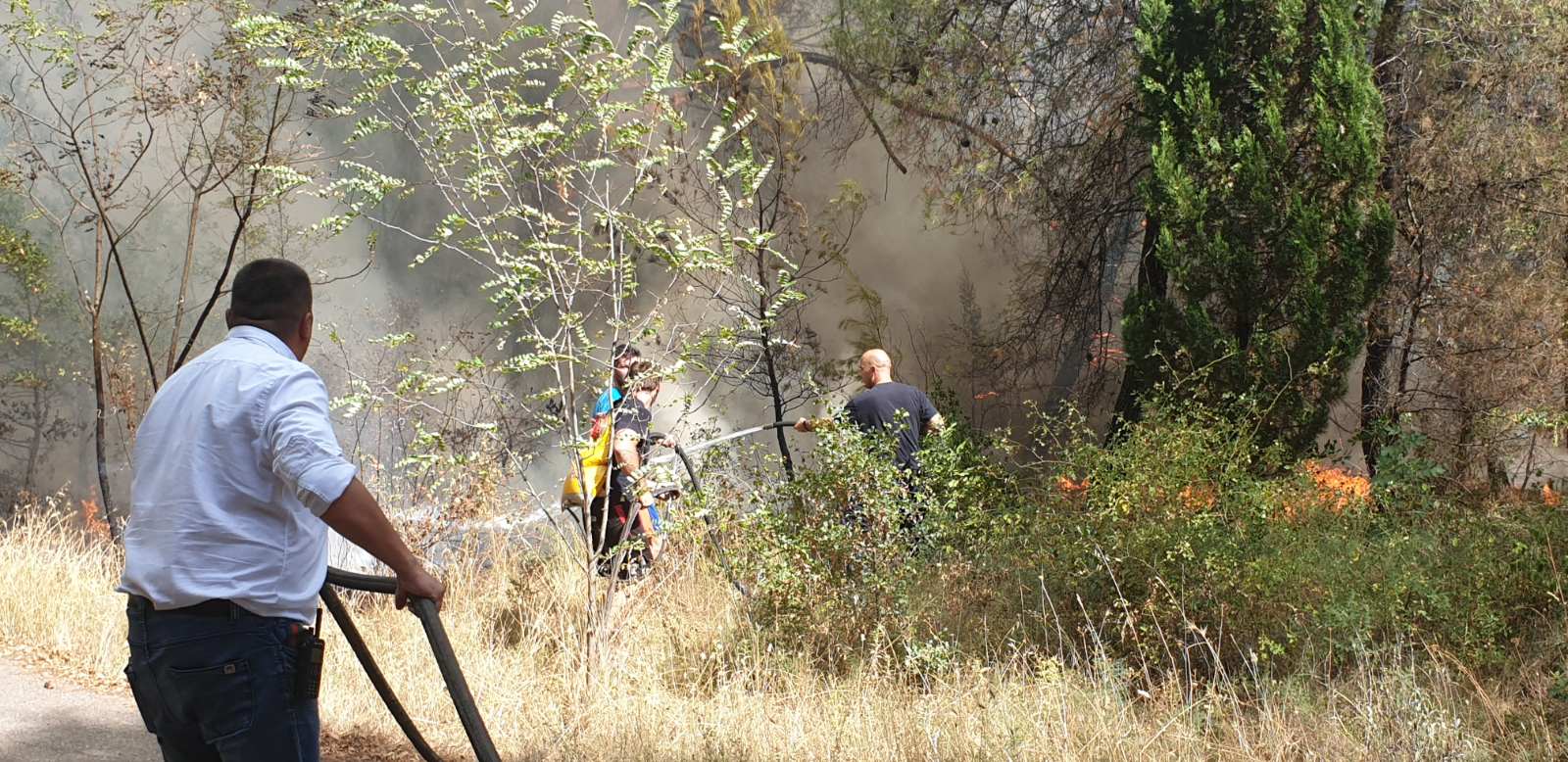 Požar na brdu Gorica; Ekipe Službe zaštite i spašavanja na terenu