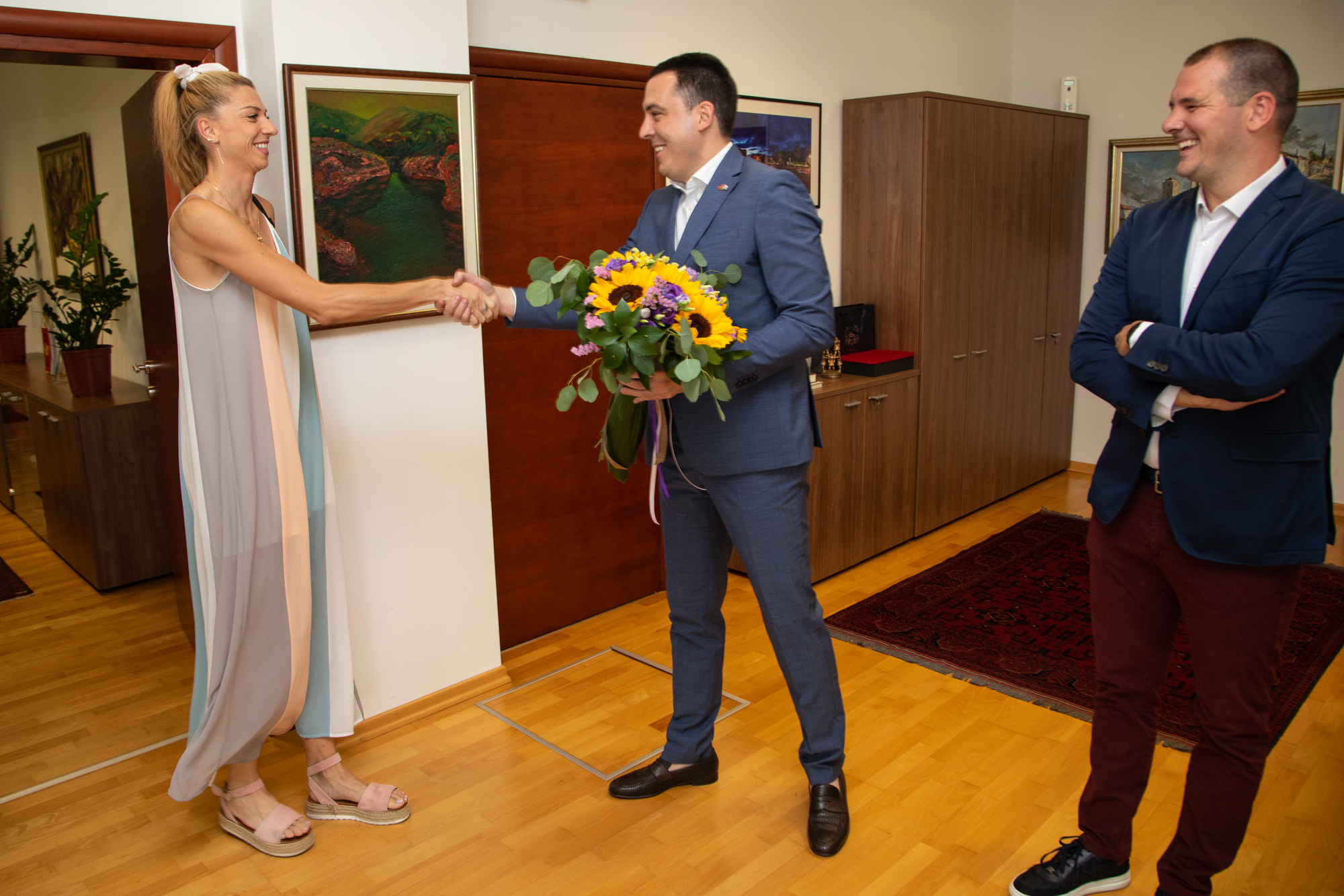 Gradonačelnik Podgorice upriličio prijem za Mariju Vuković; Glavni grad je ponosan na veliki uspjeh crnogorske atletičarke