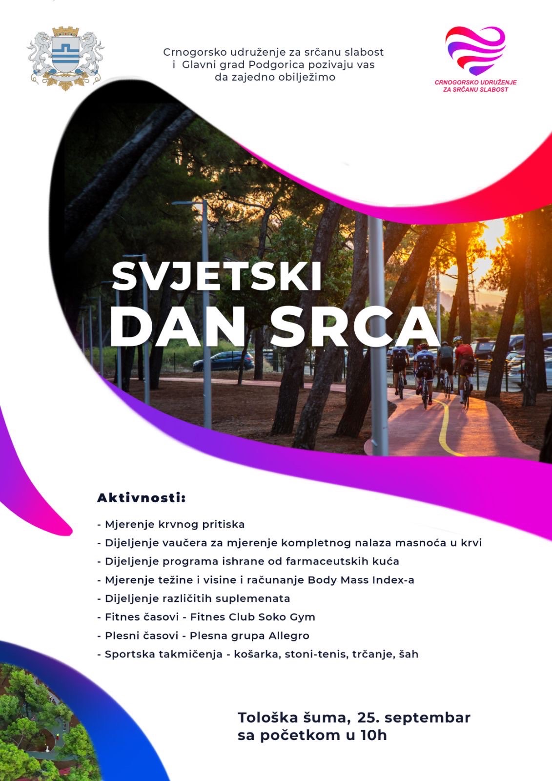 Svjetski dan srca obilježiće čitav niz akcija i sportskih aktivnosti