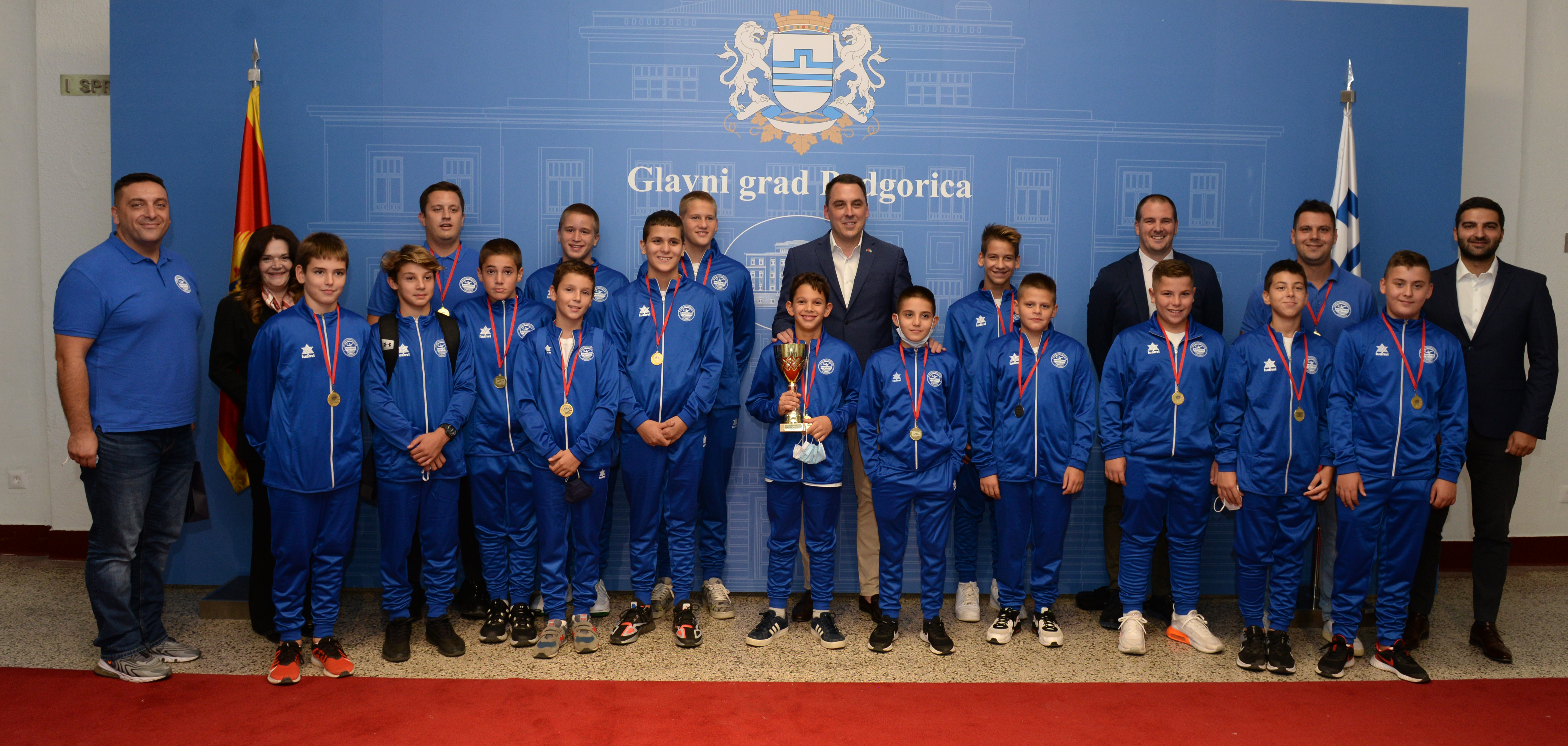 Vuković upriličio prijem za Plivački vaterpolo klub "Budućnost"; Izvanredan uspjeh mladog podgoričkog kluba