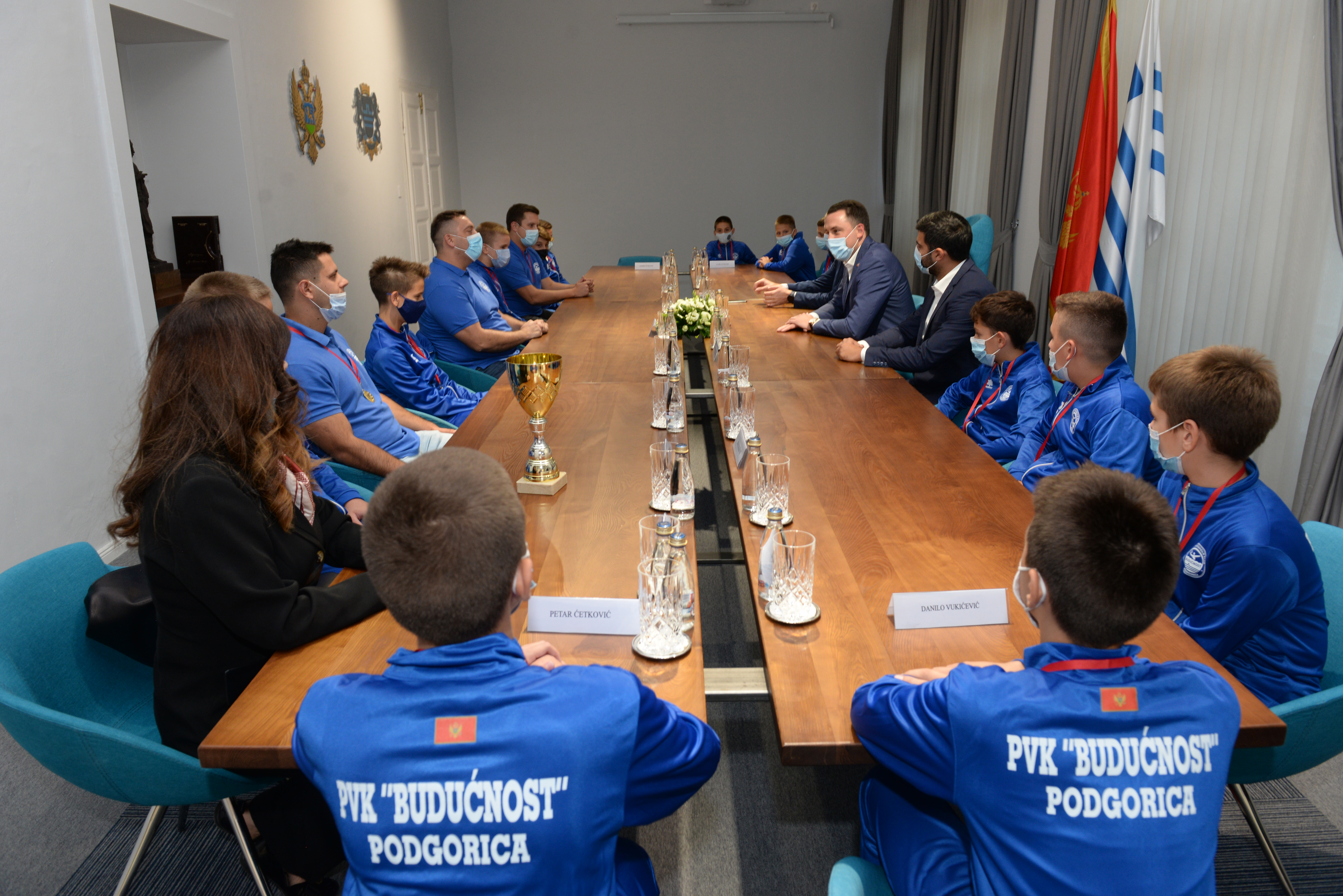 Vuković upriličio prijem za Plivački vaterpolo klub "Budućnost"; Izvanredan uspjeh mladog podgoričkog kluba