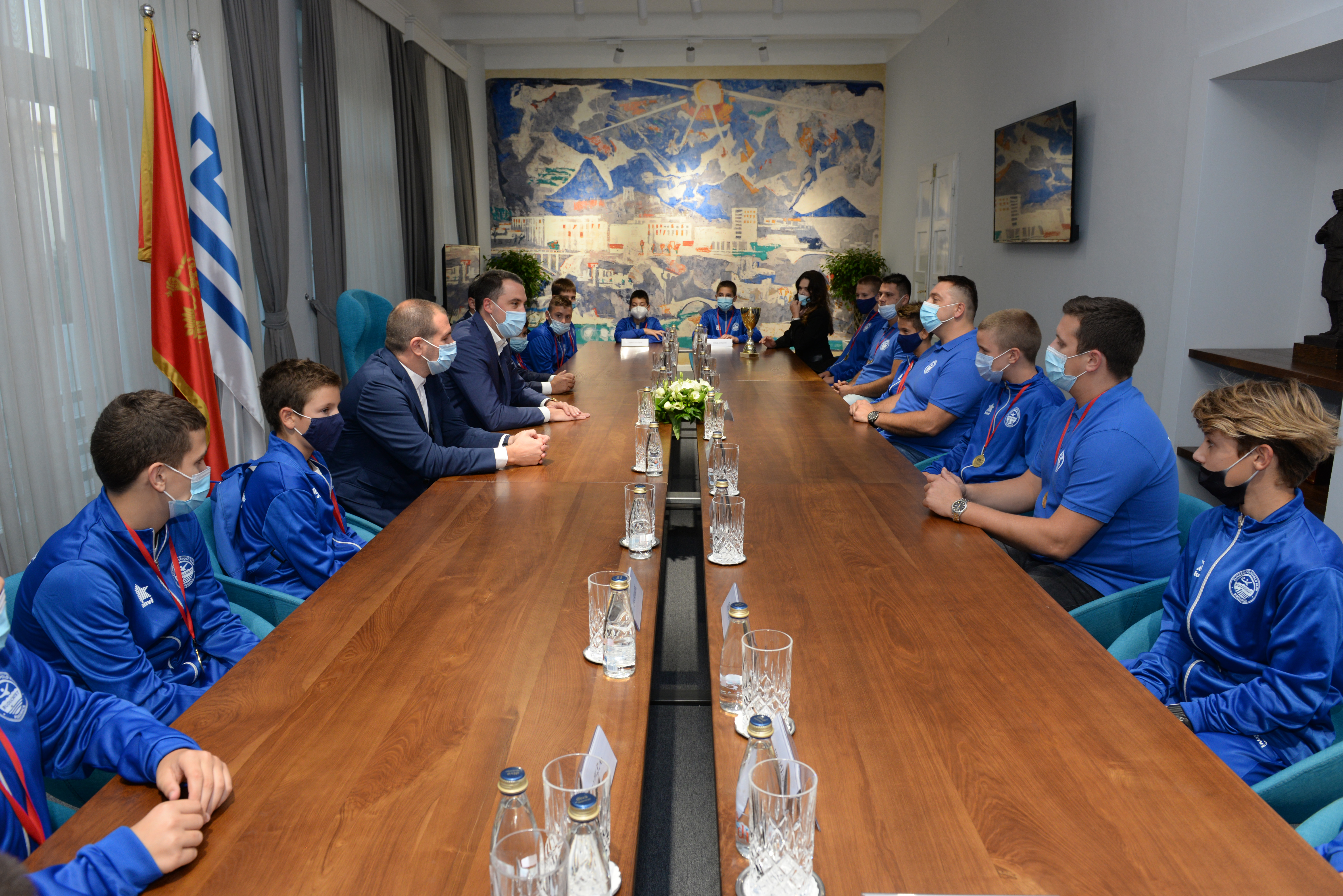 Vuković upriličio prijem za Plivački vaterpolo klub "Budućnost"; Izvanredan uspjeh mladog podgoričkog kluba