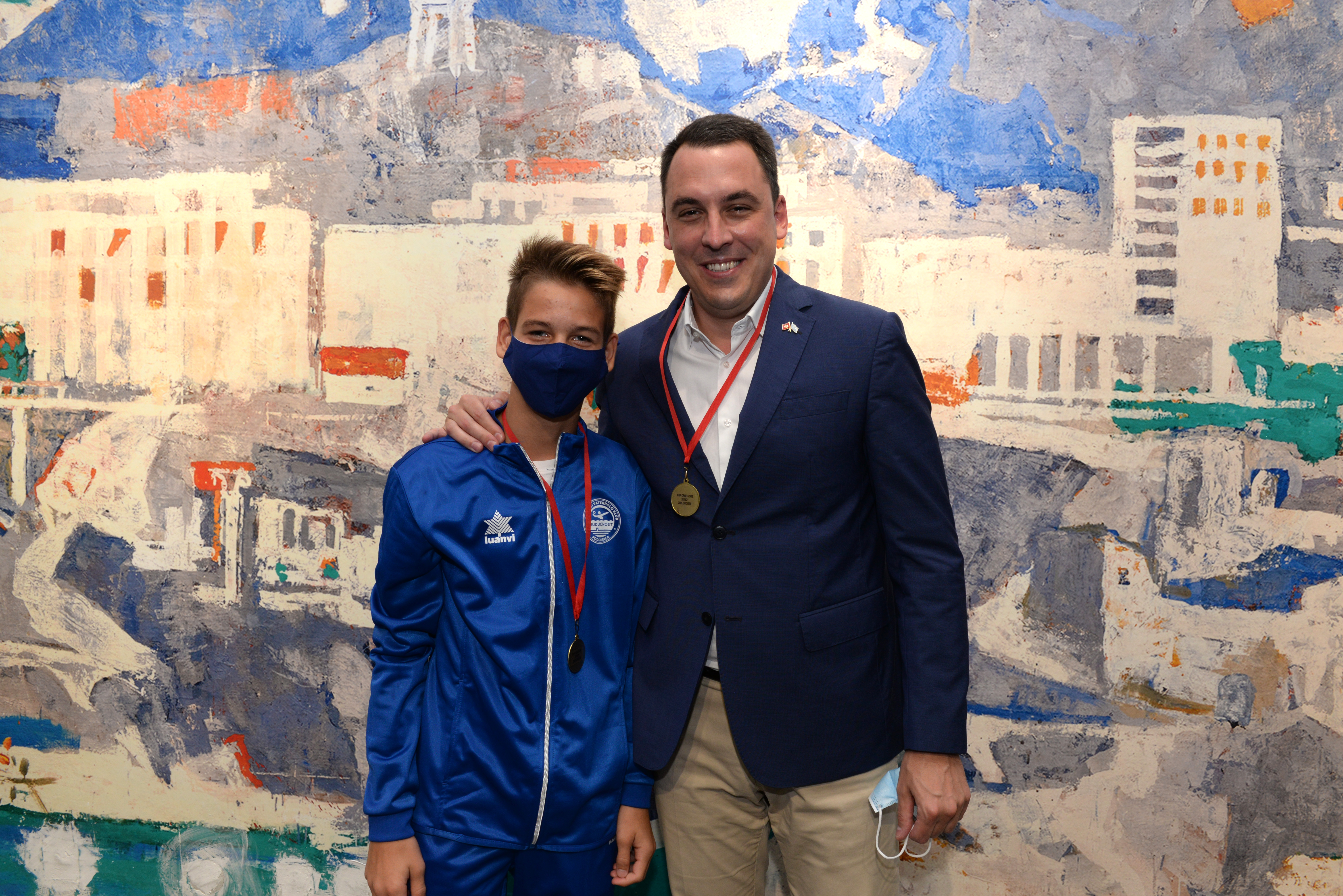 Vuković upriličio prijem za Plivački vaterpolo klub "Budućnost"; Izvanredan uspjeh mladog podgoričkog kluba