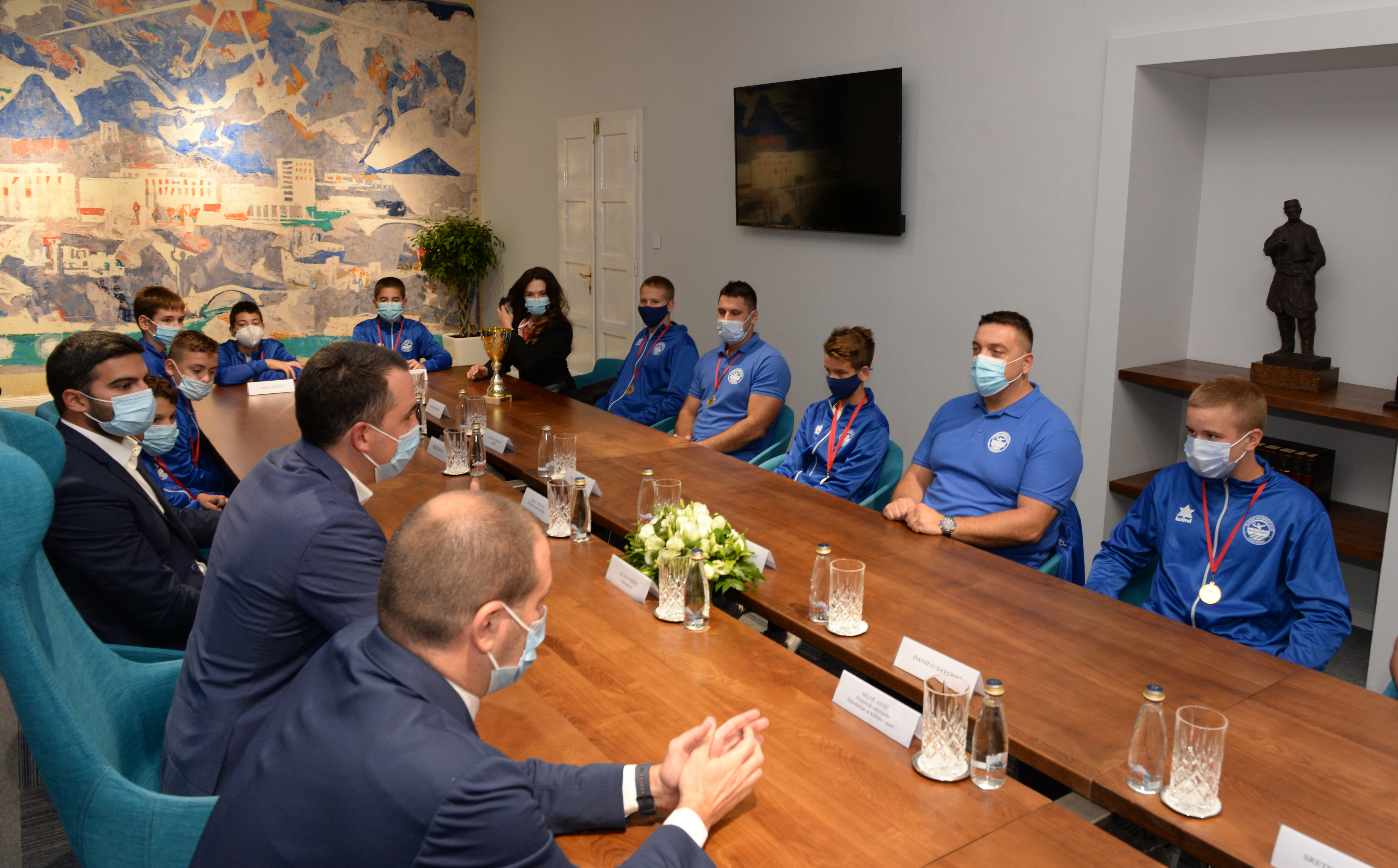 Vuković upriličio prijem za Plivački vaterpolo klub "Budućnost"; Izvanredan uspjeh mladog podgoričkog kluba