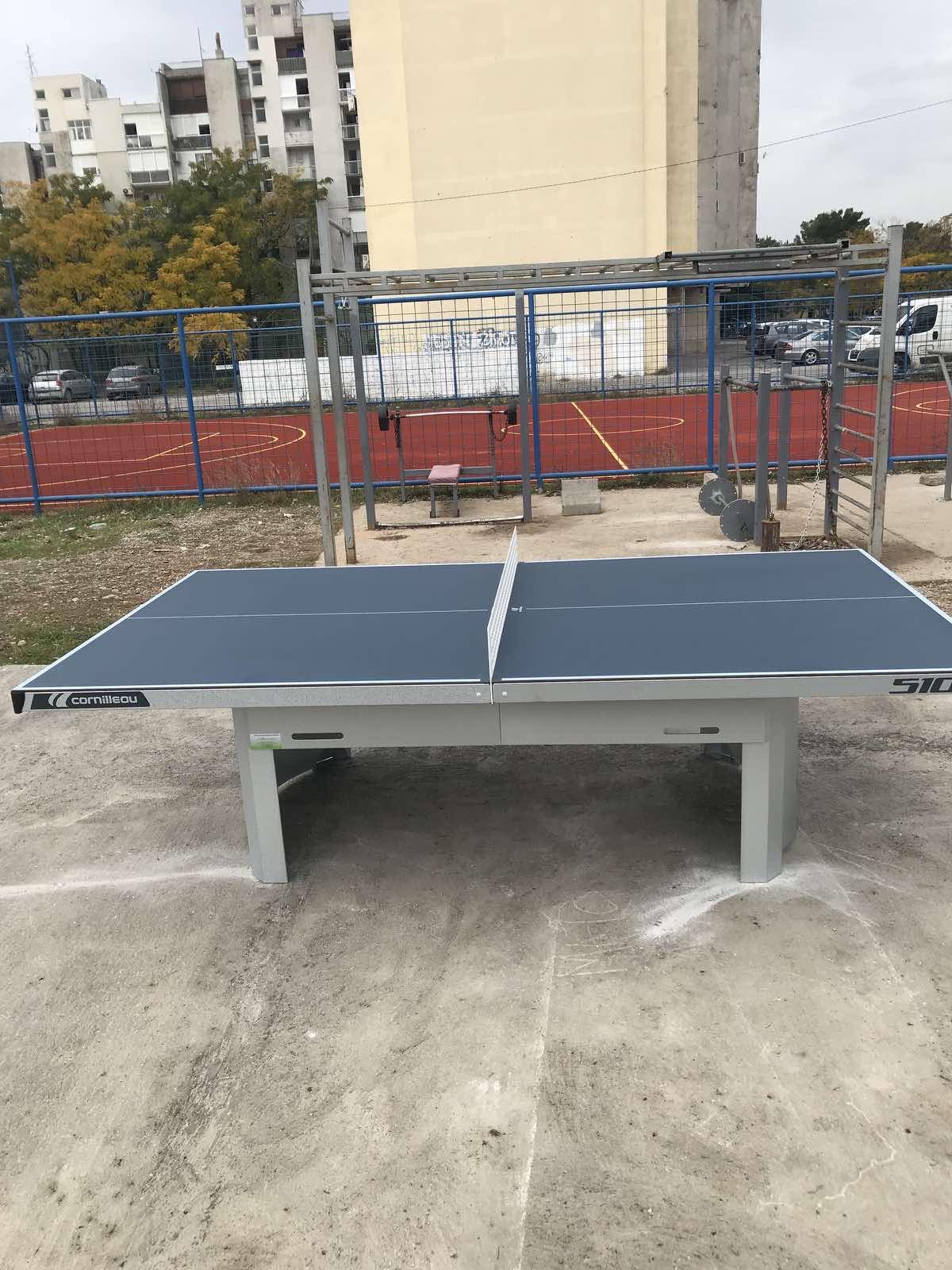 Novi stolovi za stoni tenis na više lokacija u Podgorici