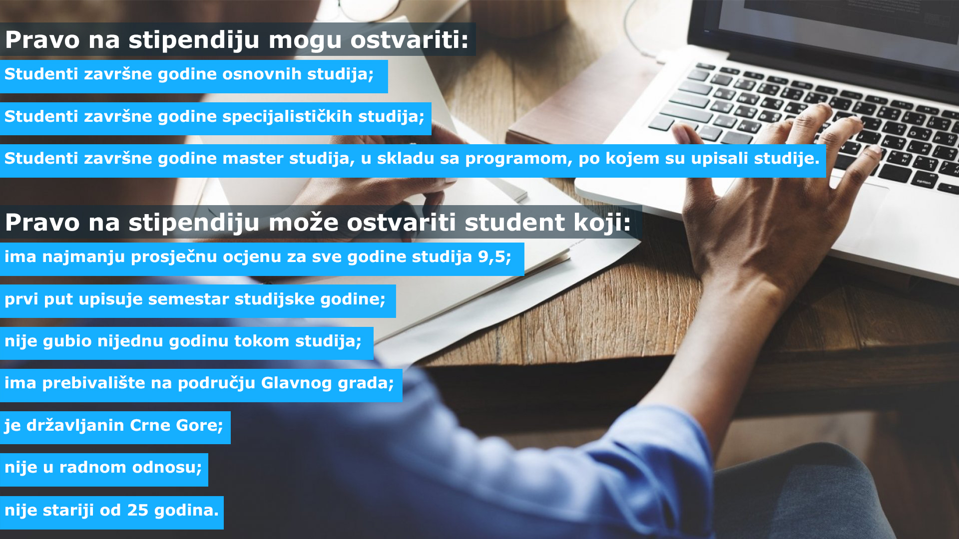 Glavni grad i ove godine dodjeljuje stipendije najboljim studentima iz Podgorice