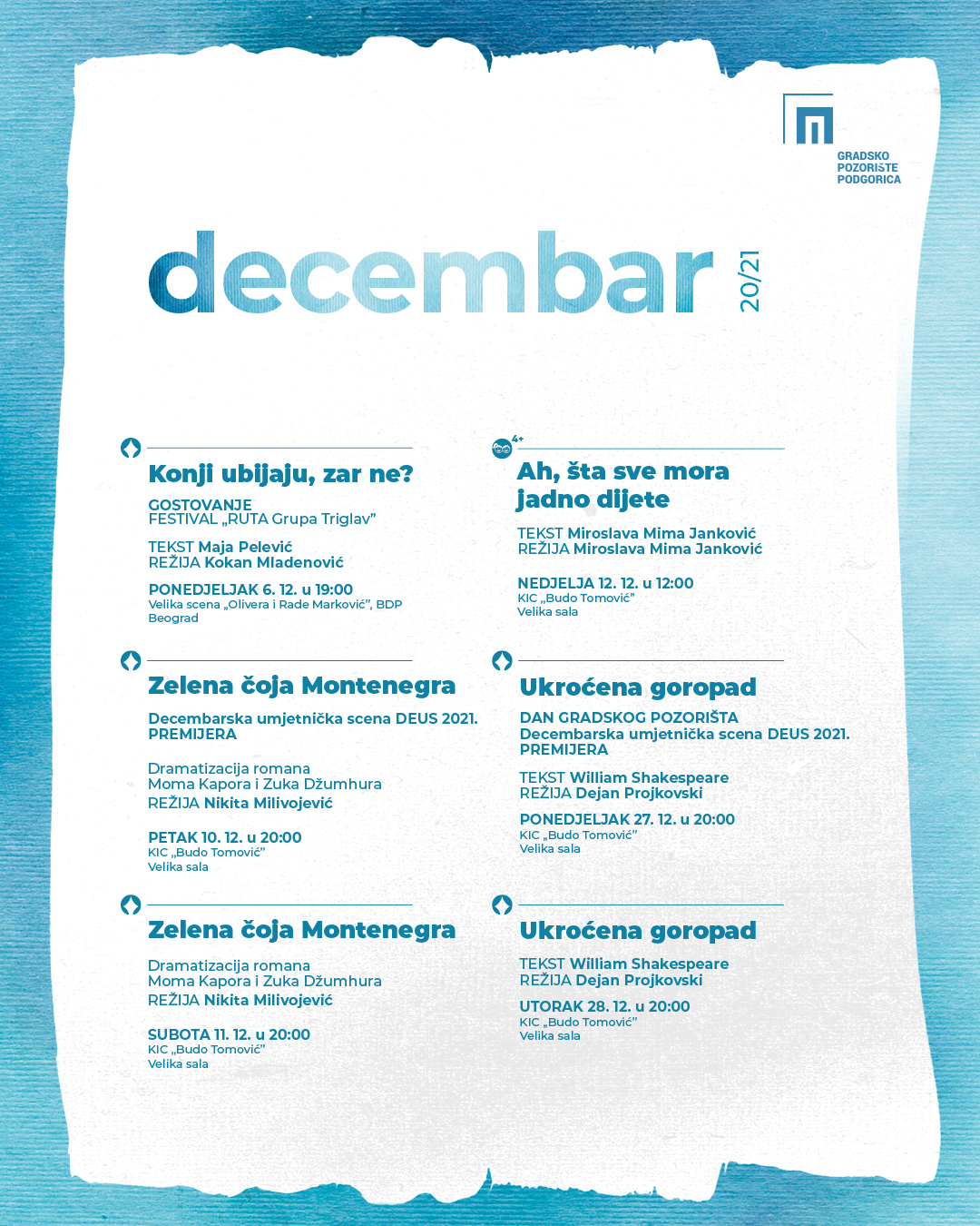 Decembar u Gradskom pozorištu