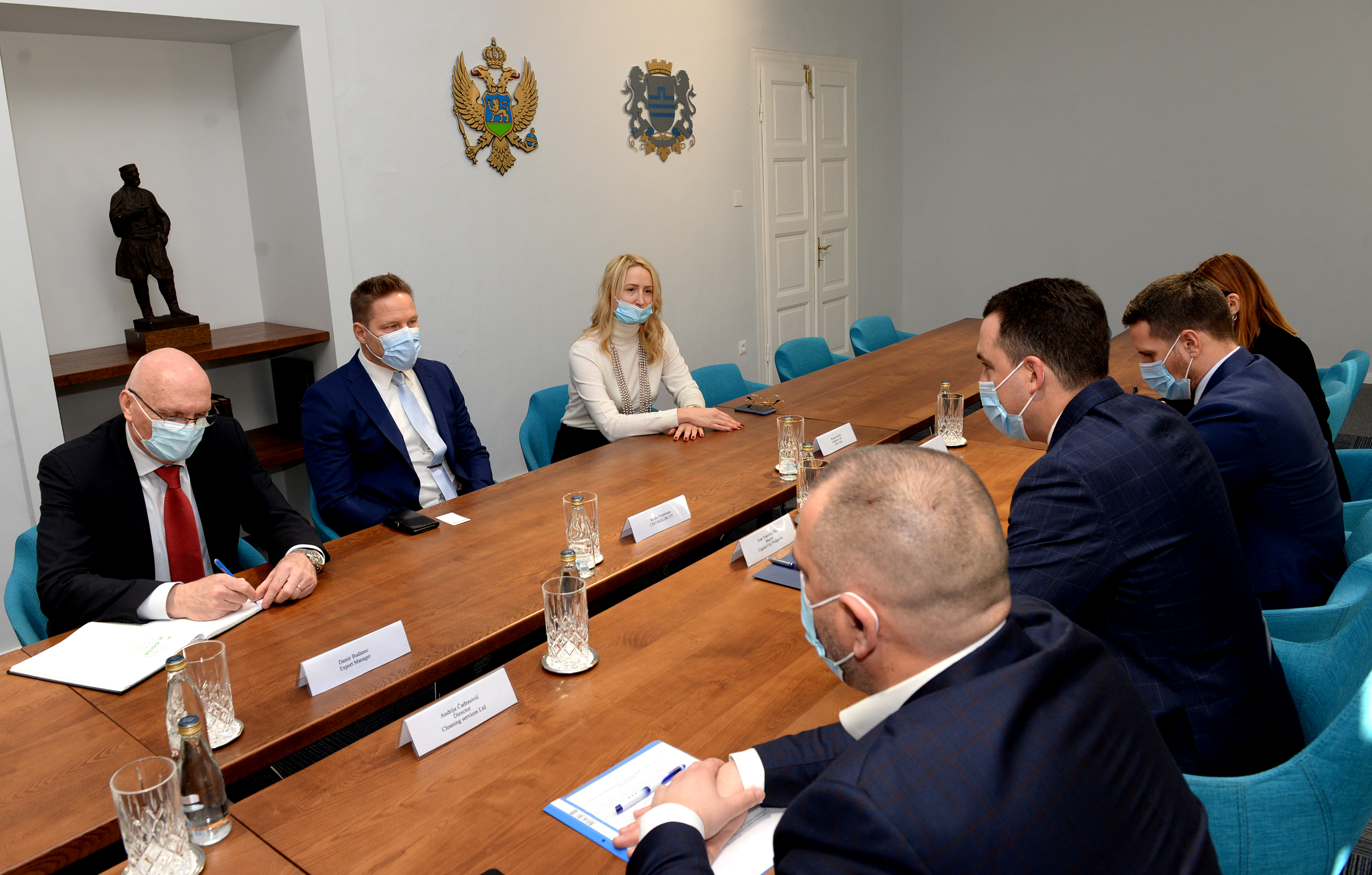 Vuković sa predstavnicima kompanije Molok: Višegodišnja uspješna saradnja se nastavlja;  Podgorica konstantno unapređuje stepen higijene u gradu