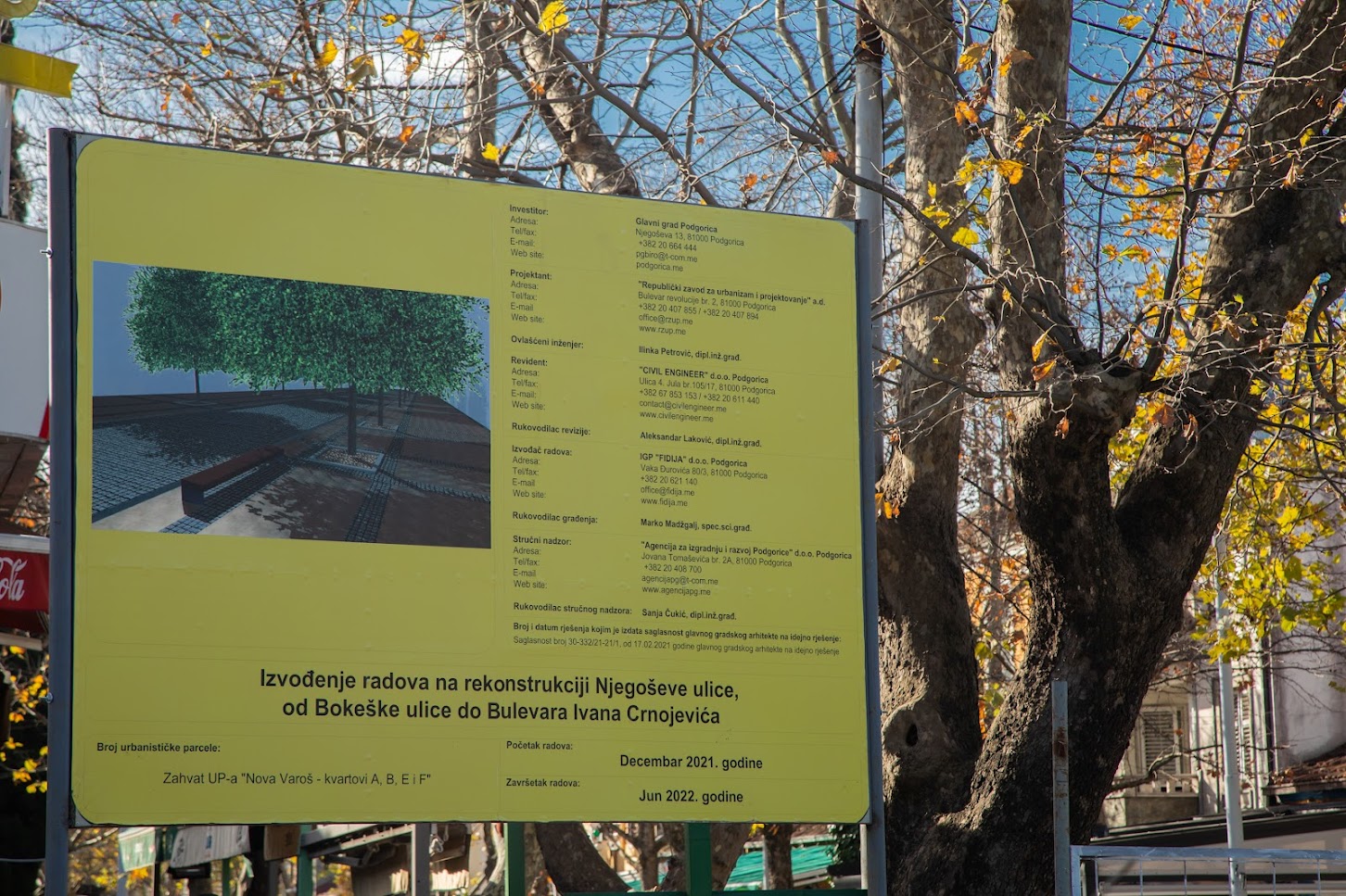 Počela rekonstrukcija Njegoševe ulice; Vuković: Ispunjavamo obećanje i centru grada vraćamo stari sjaj