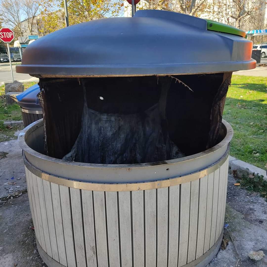 Apel građanima da čuvaju zajedničku imovinu; Uništeni kontejneri na više lokacija u Podgorici