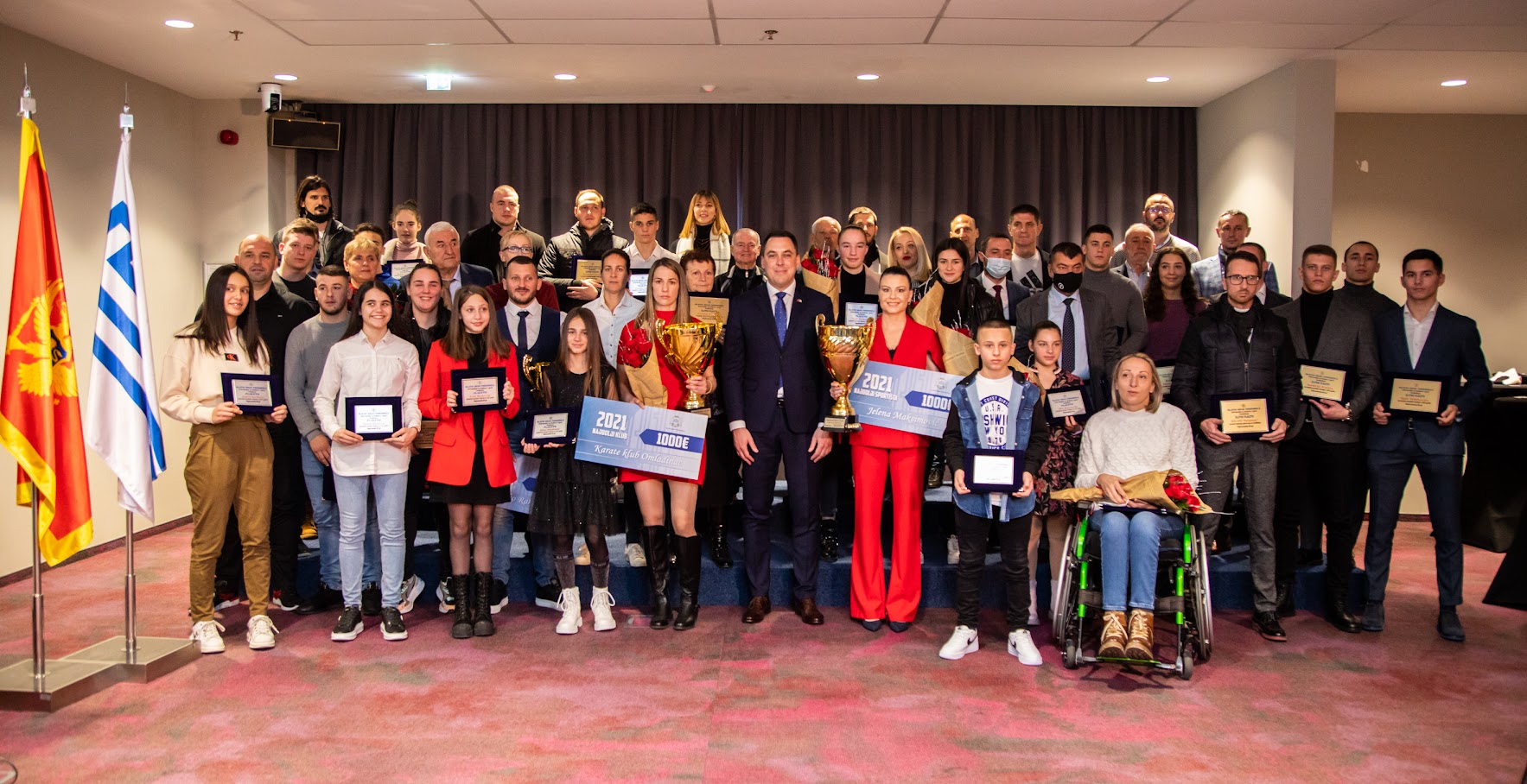 Nagrađeni najbolji sportisti Podgorice u 2021. godini; Vuković: Glavni grad nastavlja da unapređuje uslove za najbolje ambasadore našeg grada