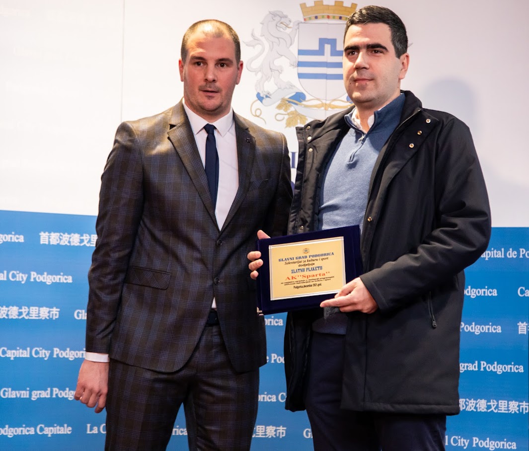Nagrađeni najbolji sportisti Podgorice u 2021. godini; Vuković: Glavni grad nastavlja da unapređuje uslove za najbolje ambasadore našeg grada