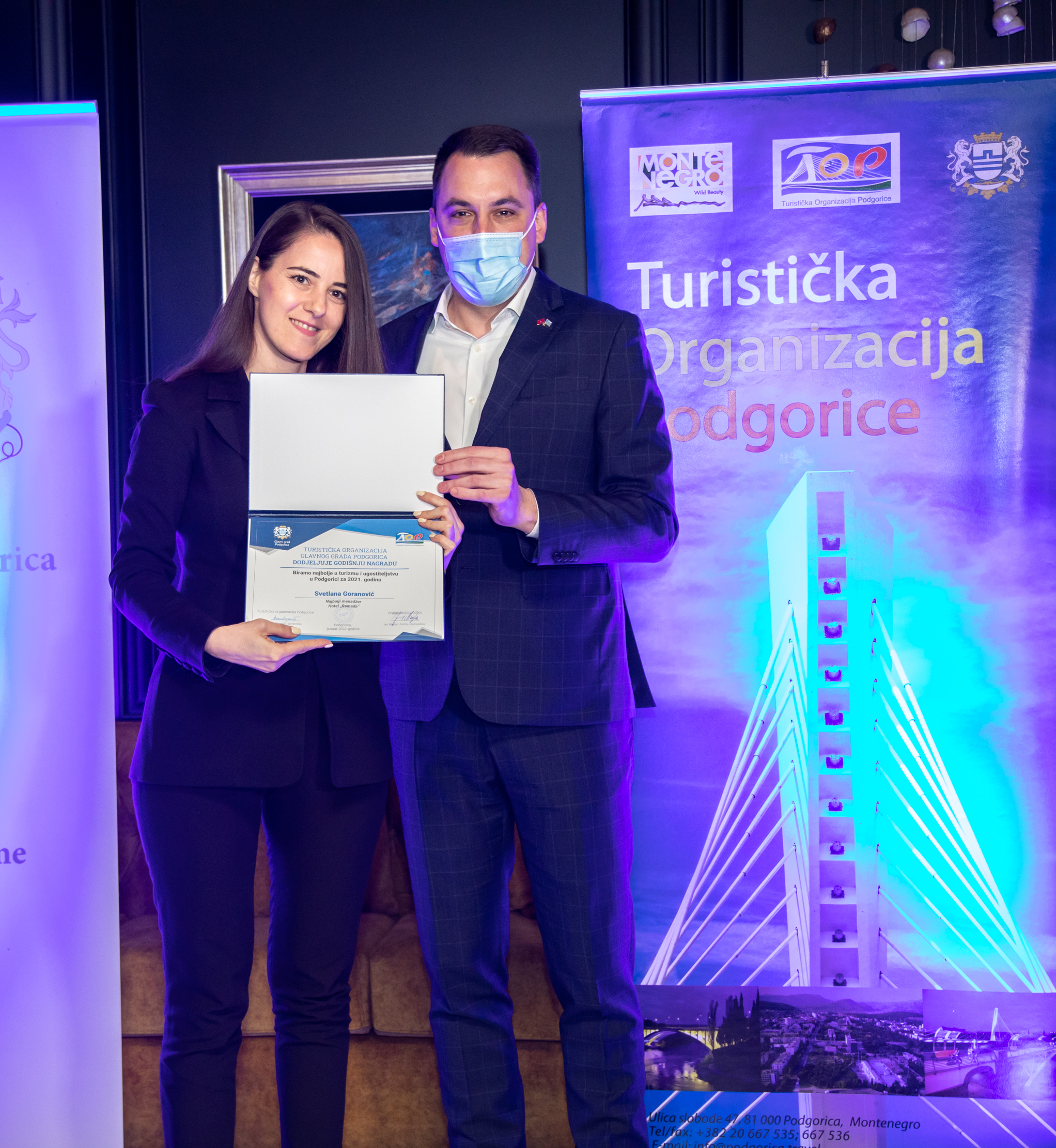 Uručena priznanja najboljim kolektivima i pojedincima u turizmu i ugostiteljstvu Podgorice za 2021. godinu