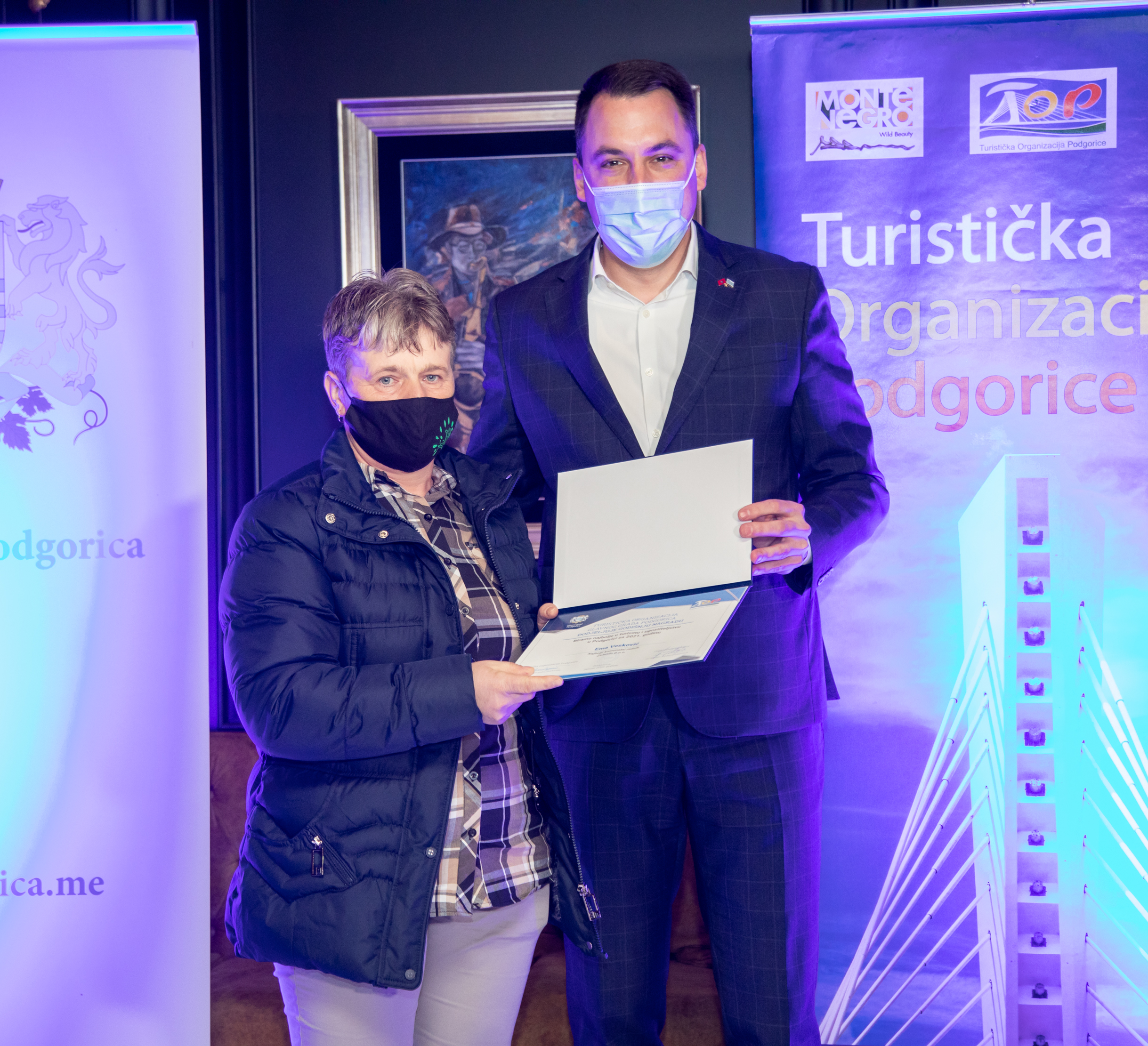 Uručena priznanja najboljim kolektivima i pojedincima u turizmu i ugostiteljstvu Podgorice za 2021. godinu