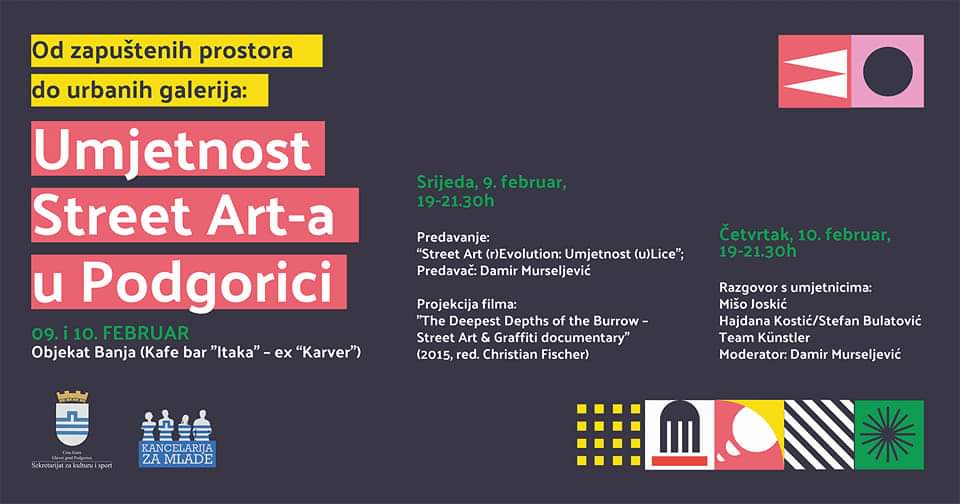 Sekretarijat za kulturu i sport organizuje edukativni program na temu "Od zapuštenih prostora do urbanih galerija: Umjetnost Street Art-a u Podgorici"