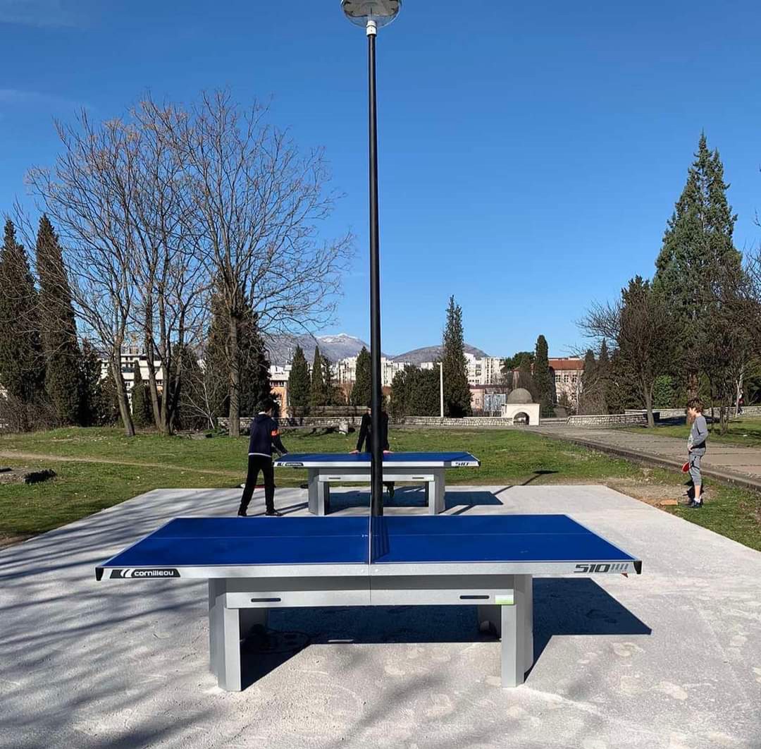 Stolovi za stoni tenis postavljeni u parku na Pobrežju i novom parku na Starom aerodromu