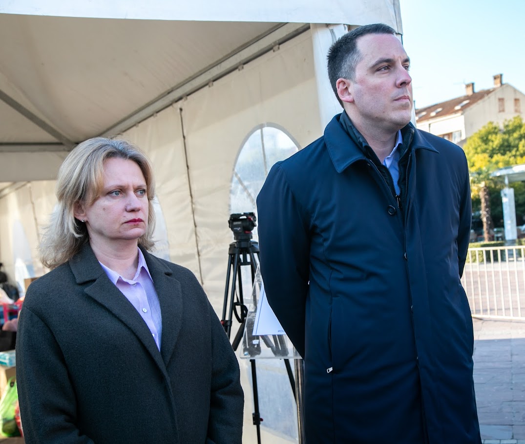 Na Trgu nezavisnosti počela akcija "Građani Podgorice za Ukrajinu"