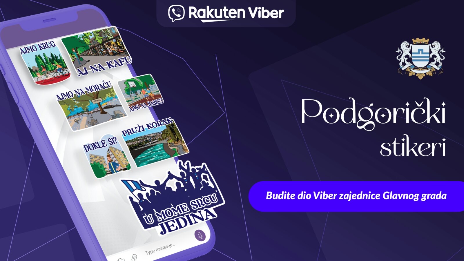 Viber zajednica Glavnog grada te poziva da preuzmeš stikere: Simboli Podgorice i autentični izrazi u novoj formi