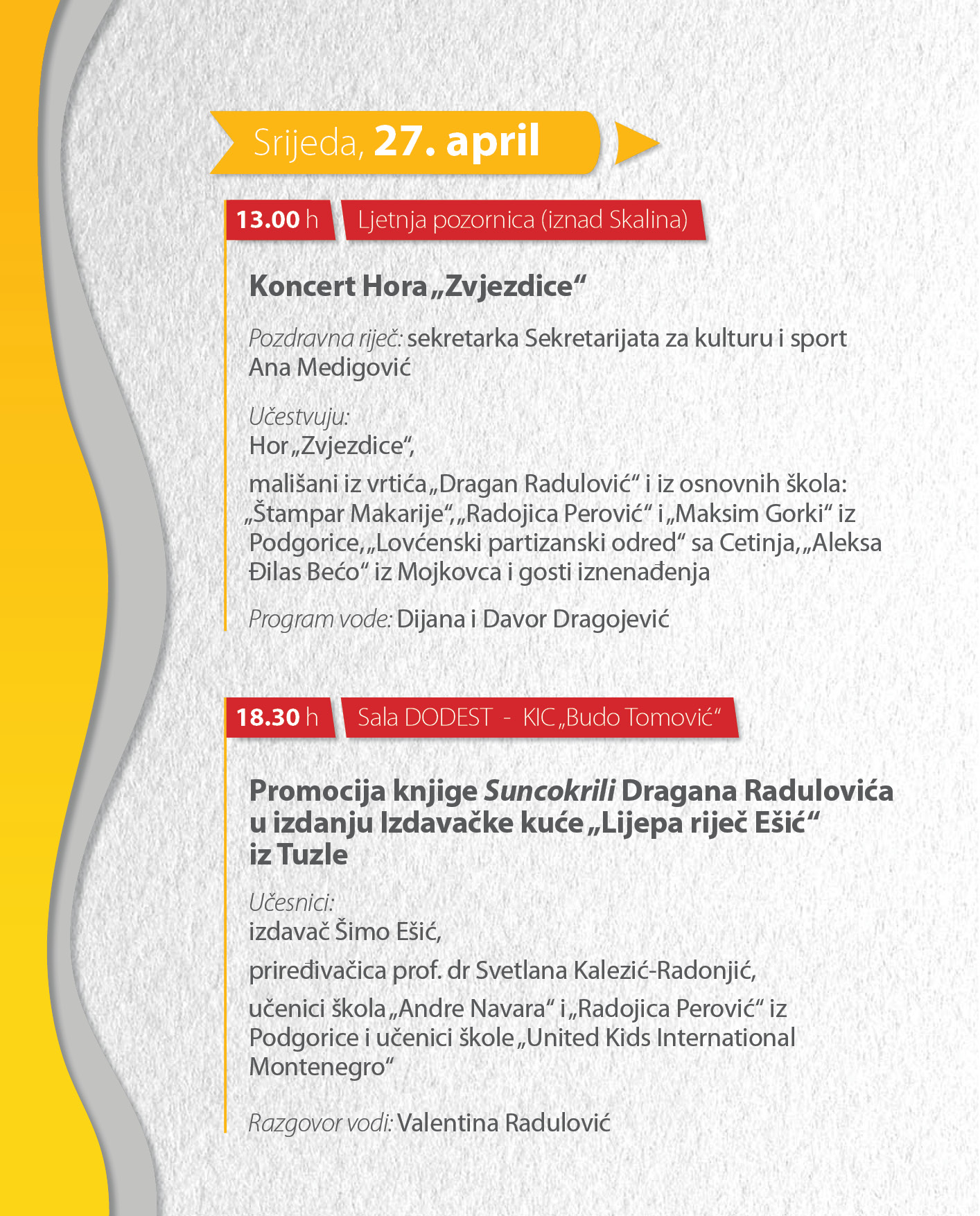 Manifestacija "Dani Dragana Radulovića" počinje sjutra