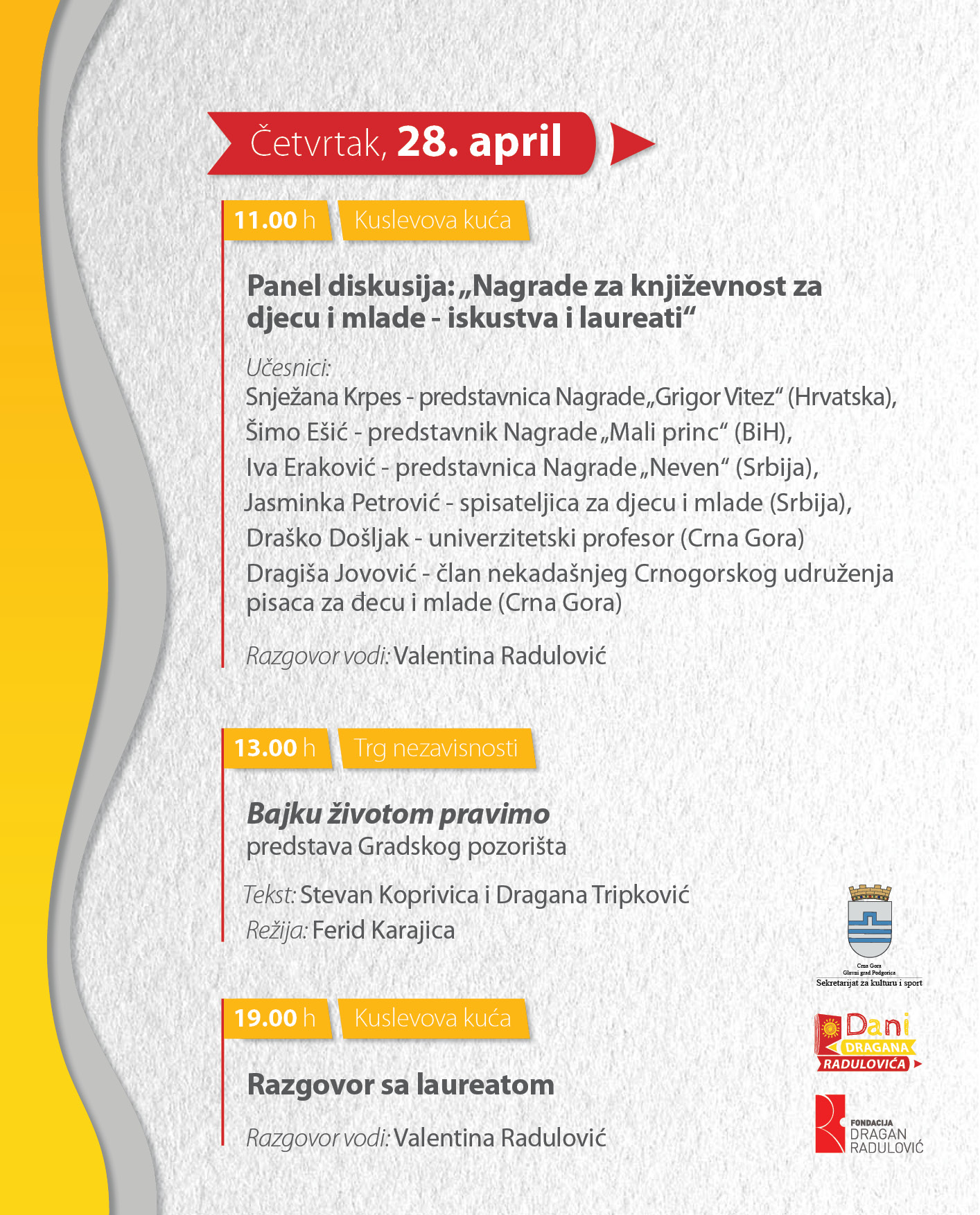 Manifestacija "Dani Dragana Radulovića" počinje sjutra