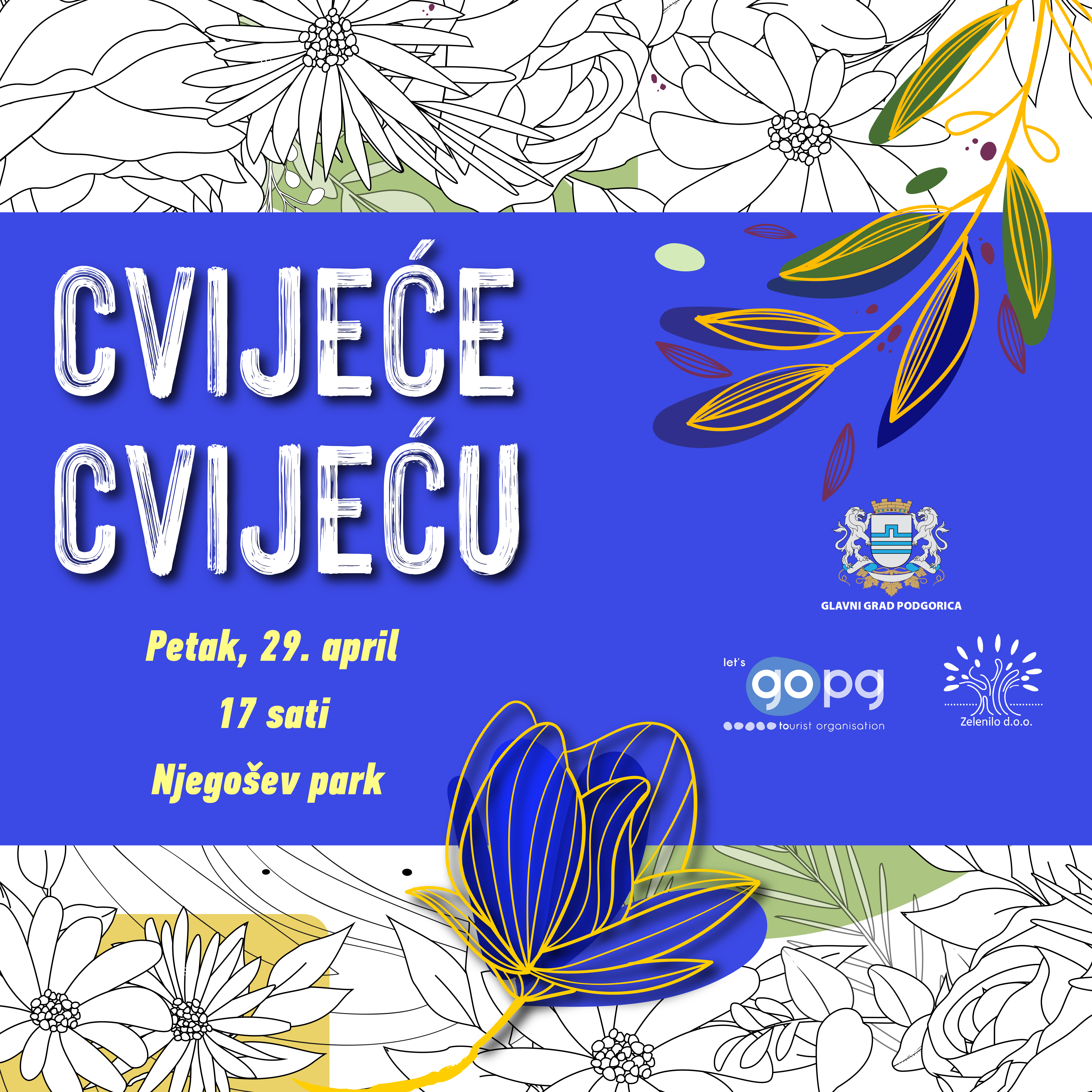 Cvijeće cvijeću u petak u Njegoševom parku