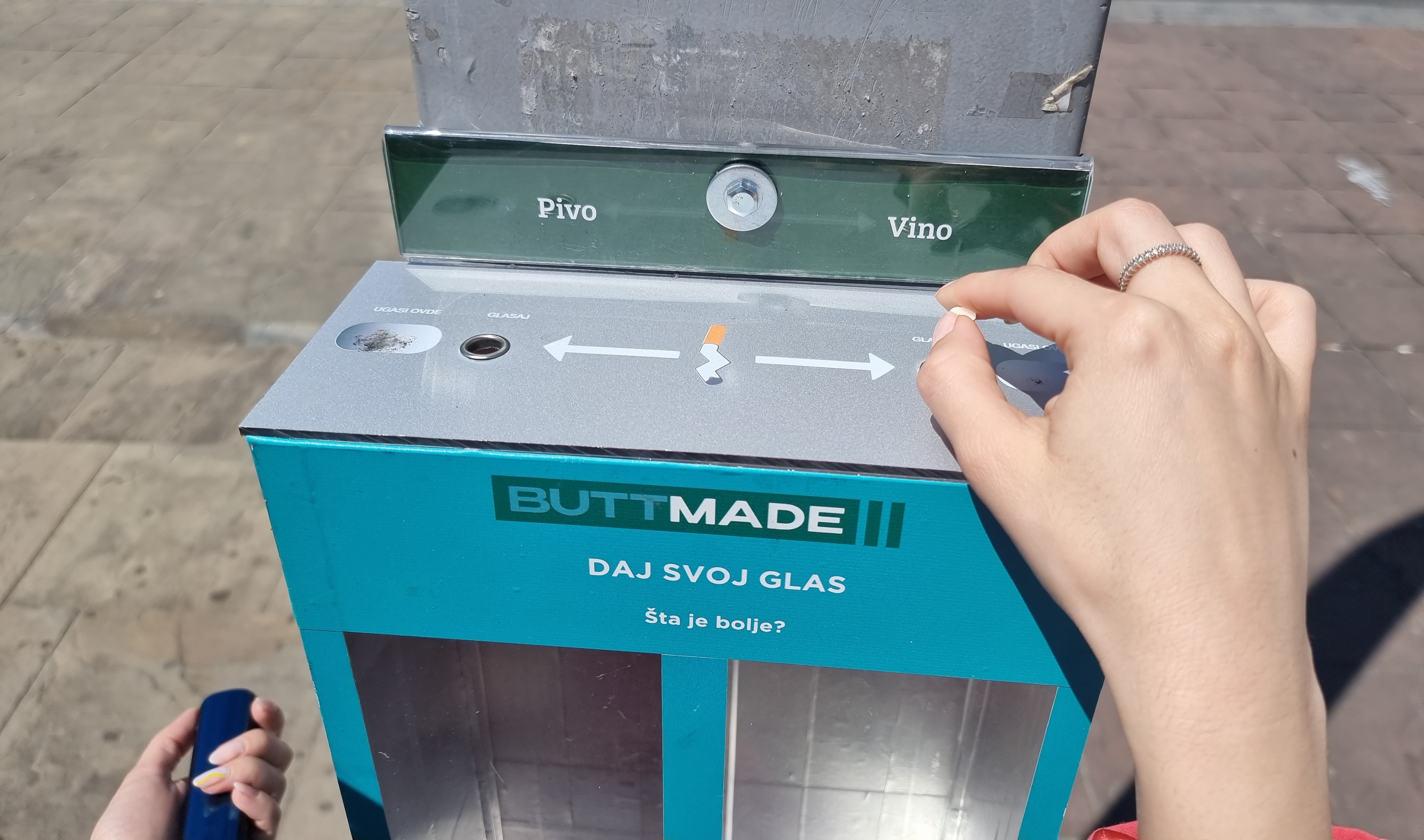 Anketne pepeljare postavljene na tri lokacije u Podgorici