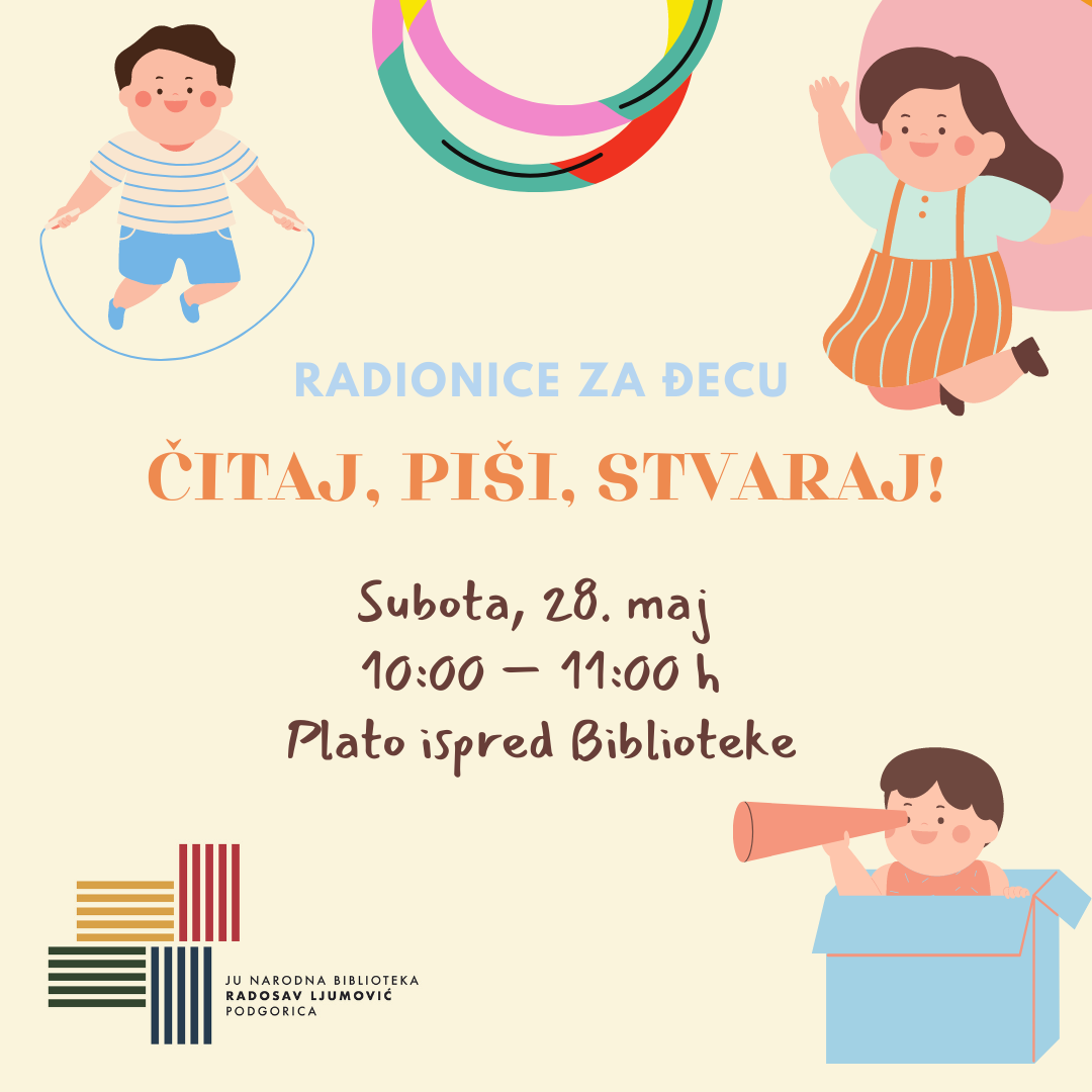 Radionice za đecu: „Čitaj, piši stvaraj“