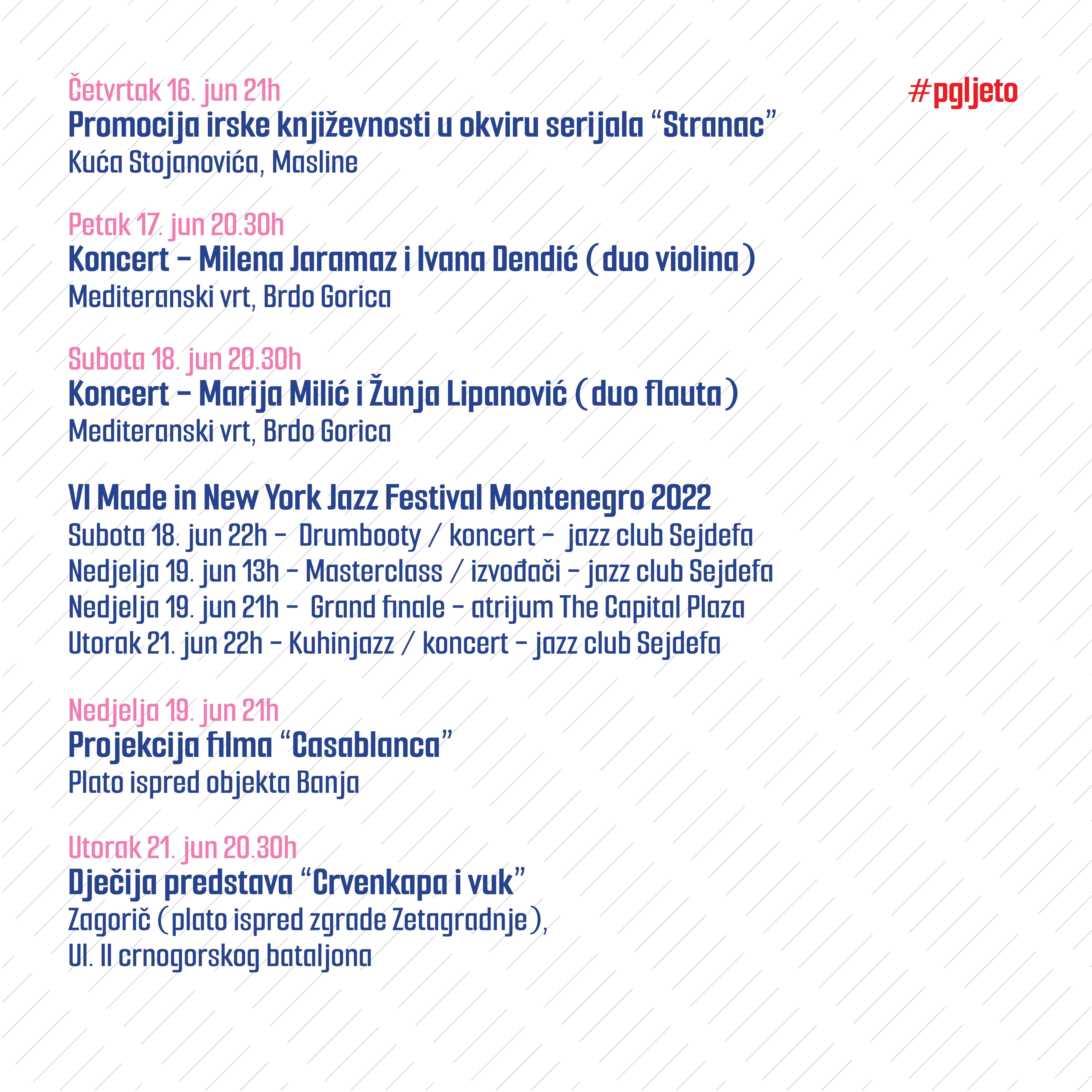 Počinje 23. Podgoričko kulturno ljeto; Bogat kulturni program očekuje nas u naredna tri mjeseca