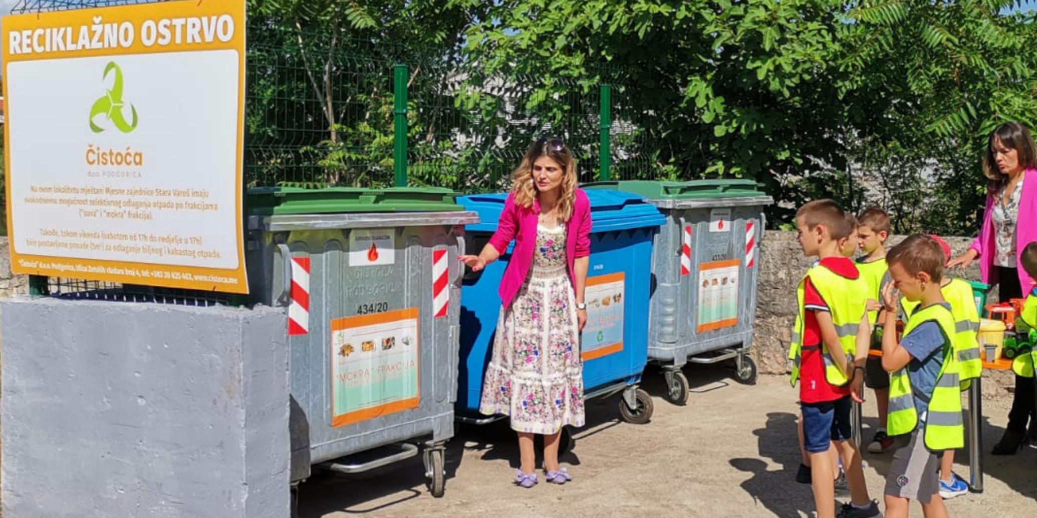 Reciklažno ostrvo u Ulici Špira Mugoše