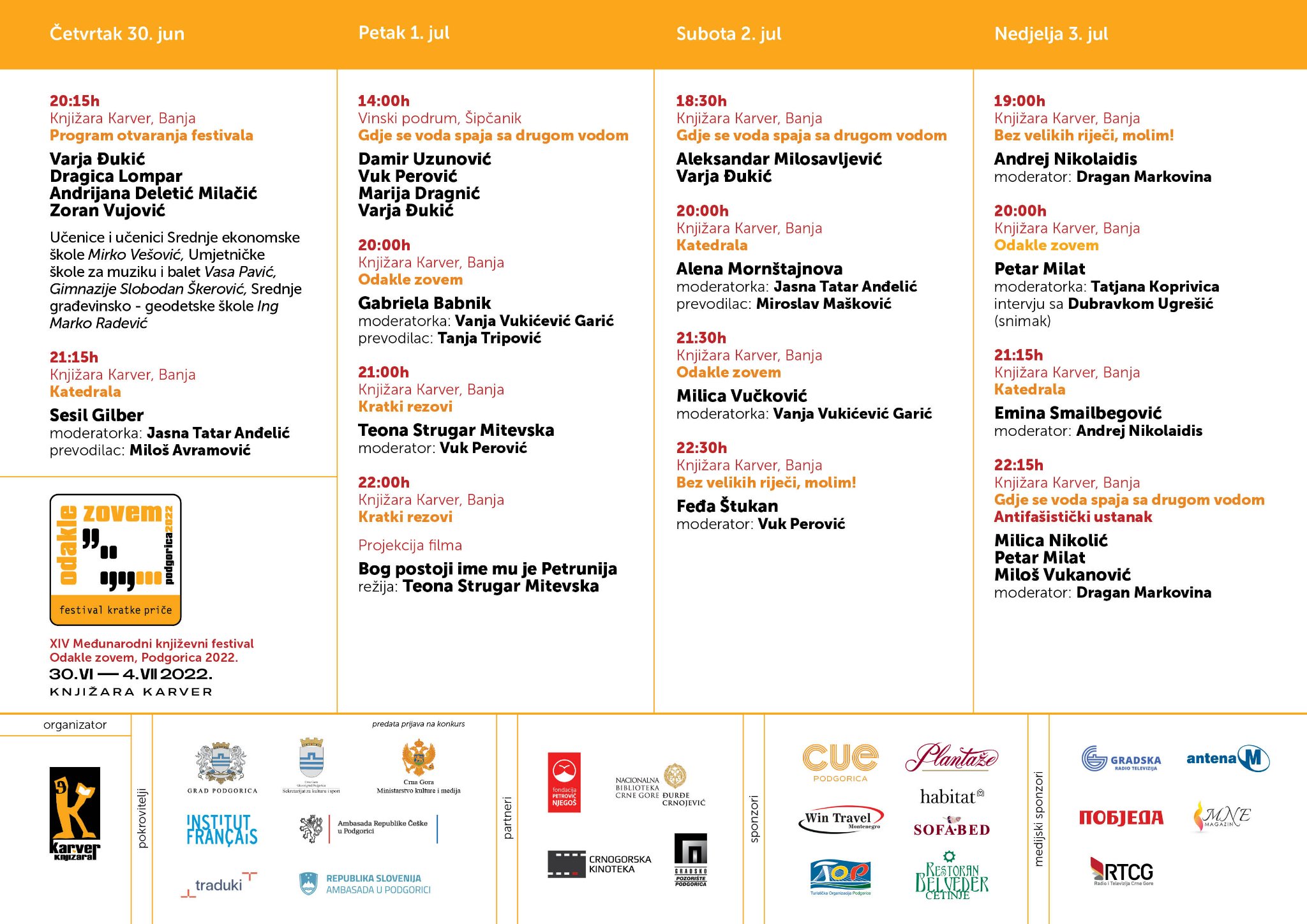 Počinje XIV Međunarodni književni festival "Odakle zovem"