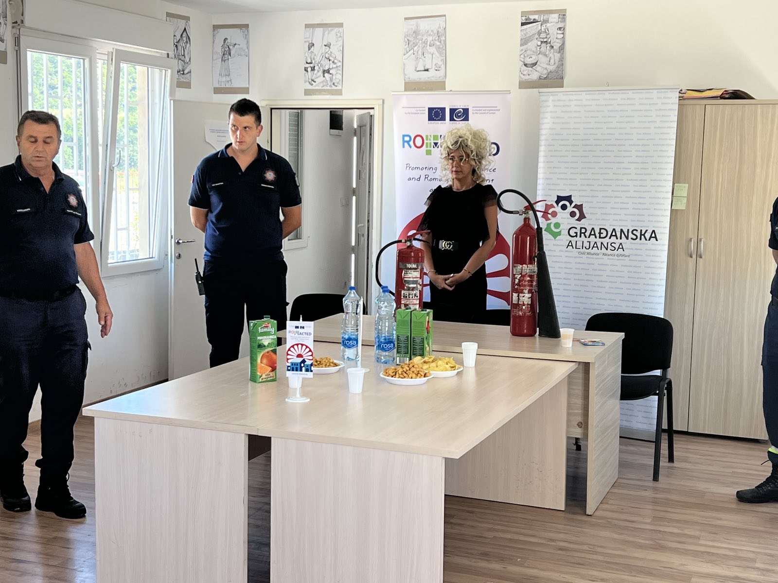 Organizovana obuka o pravilnom postupanju sa PP aparatima i gašenju požara za pripadnike RE populacije