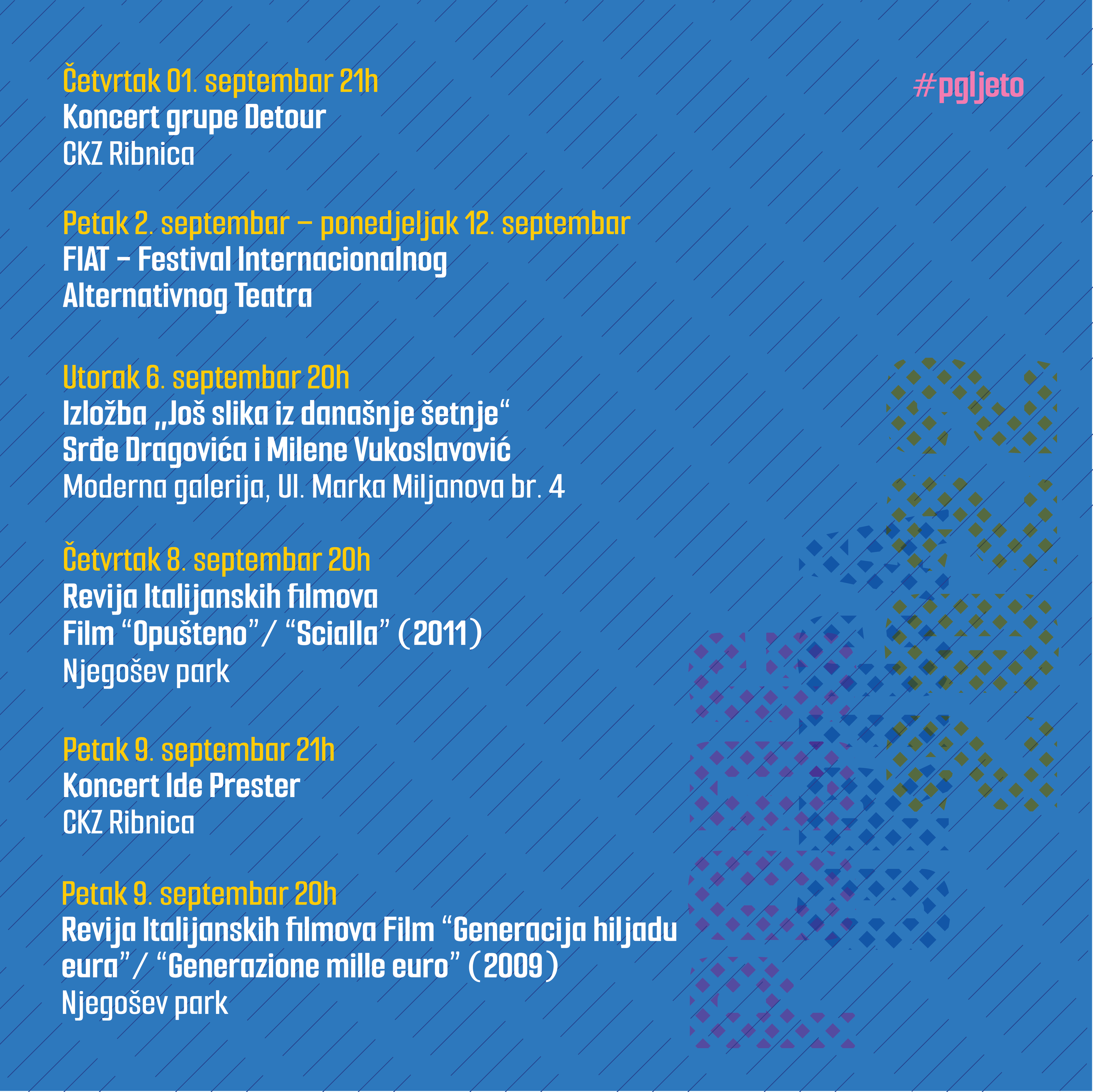 Bogat program Podgoričkog kulturnog ljeta i u septembru