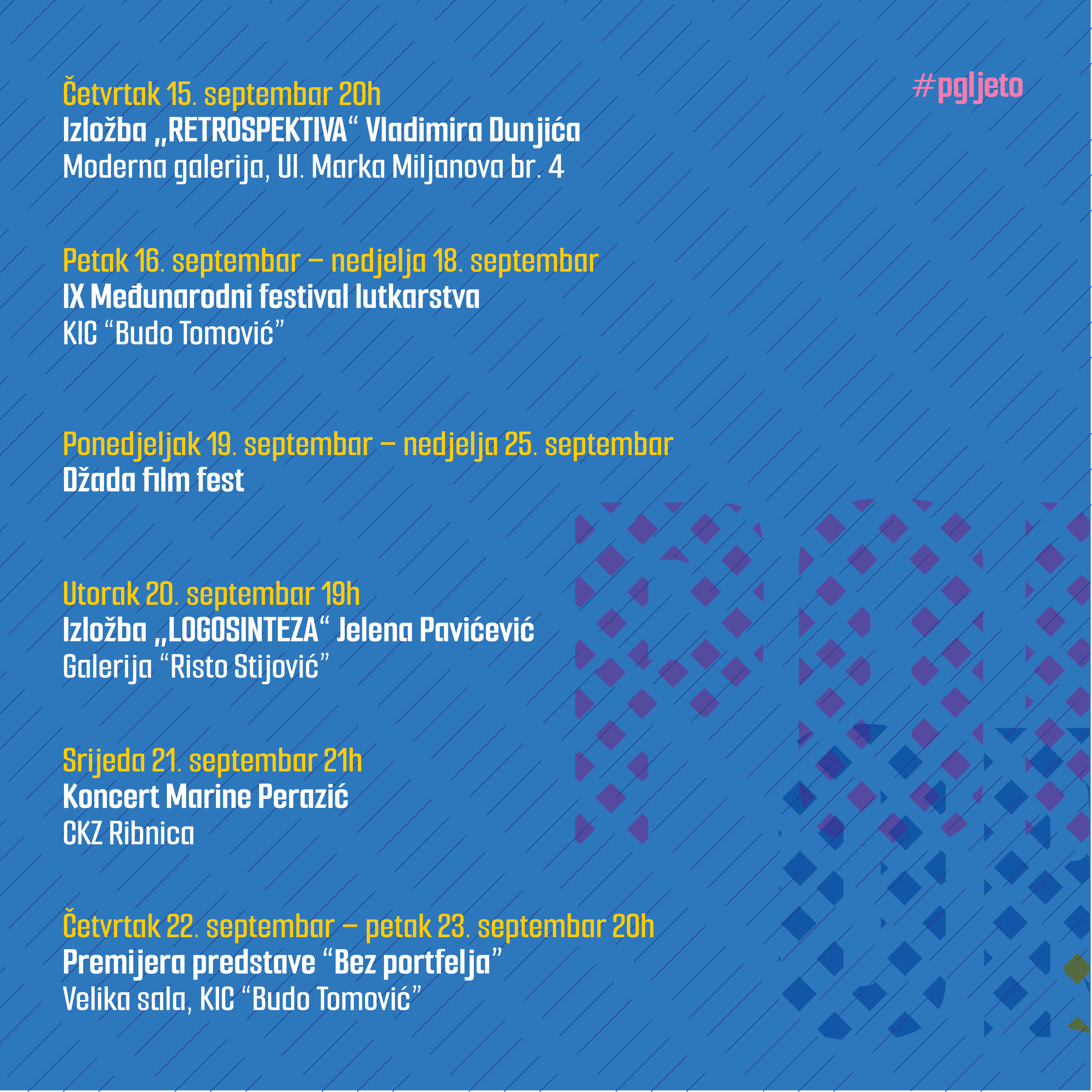 Bogat program Podgoričkog kulturnog ljeta i u septembru