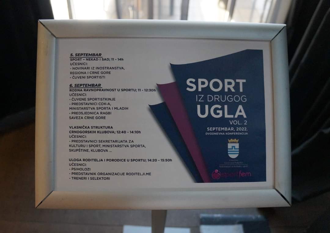Konferencija  "Sport iz drugog ugla" dobra prilika za razmjenu iskustava i zaključaka za crnogorski sport
