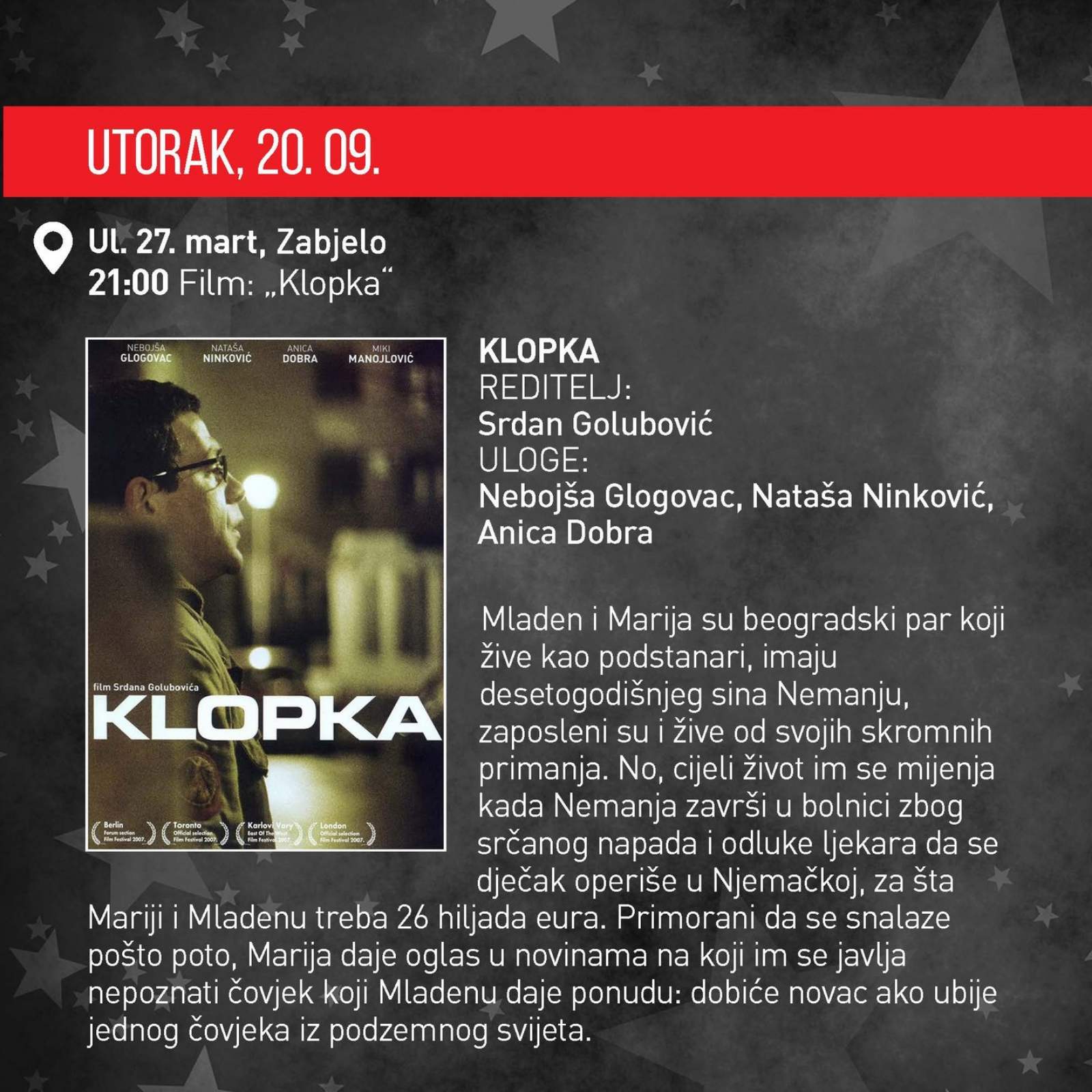 Film i umjetnost na ulicama Podgorice; Počelo sedmo izdanje Džada Film Festa