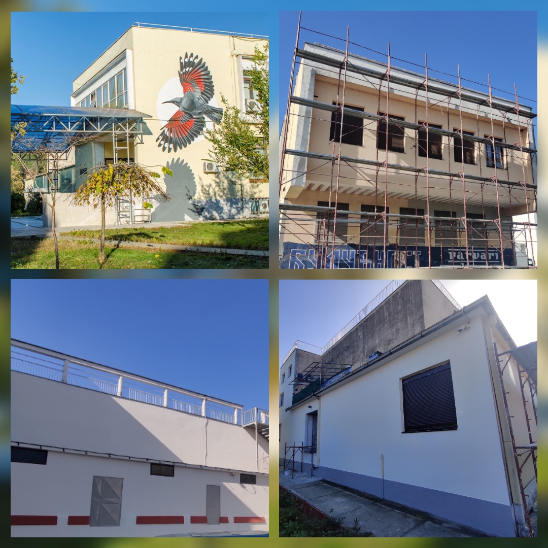 Kroz akciju "Za ljepše lice Podgorice" uređuje se i fasada na objektu KIC-a "Budo Tomović"