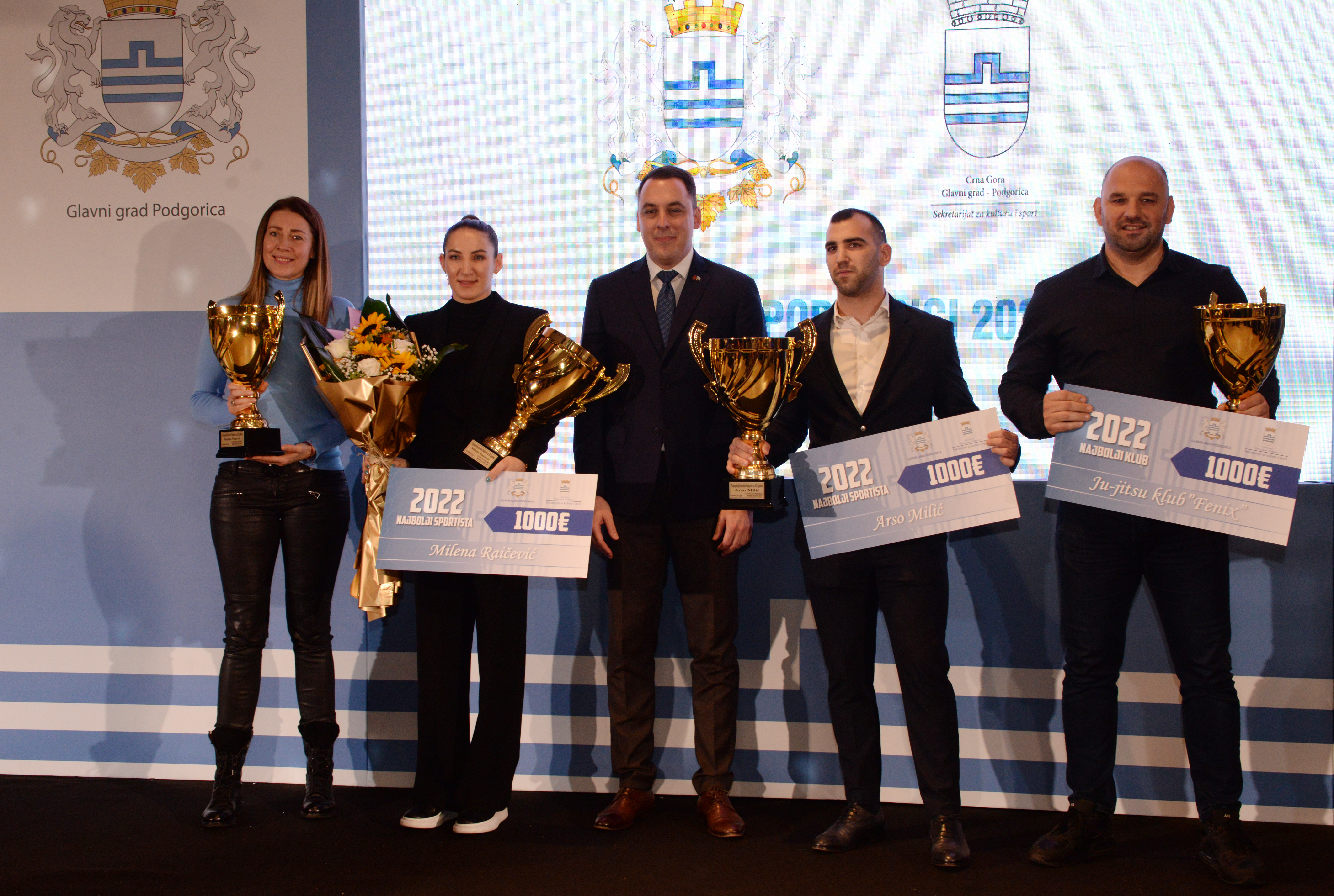 Uručena priznanja najboljim sportistima Podgorice; Vuković: Sportska 2022. jedna od najuspješnijih godina u modernoj crnogorskoj istoriji