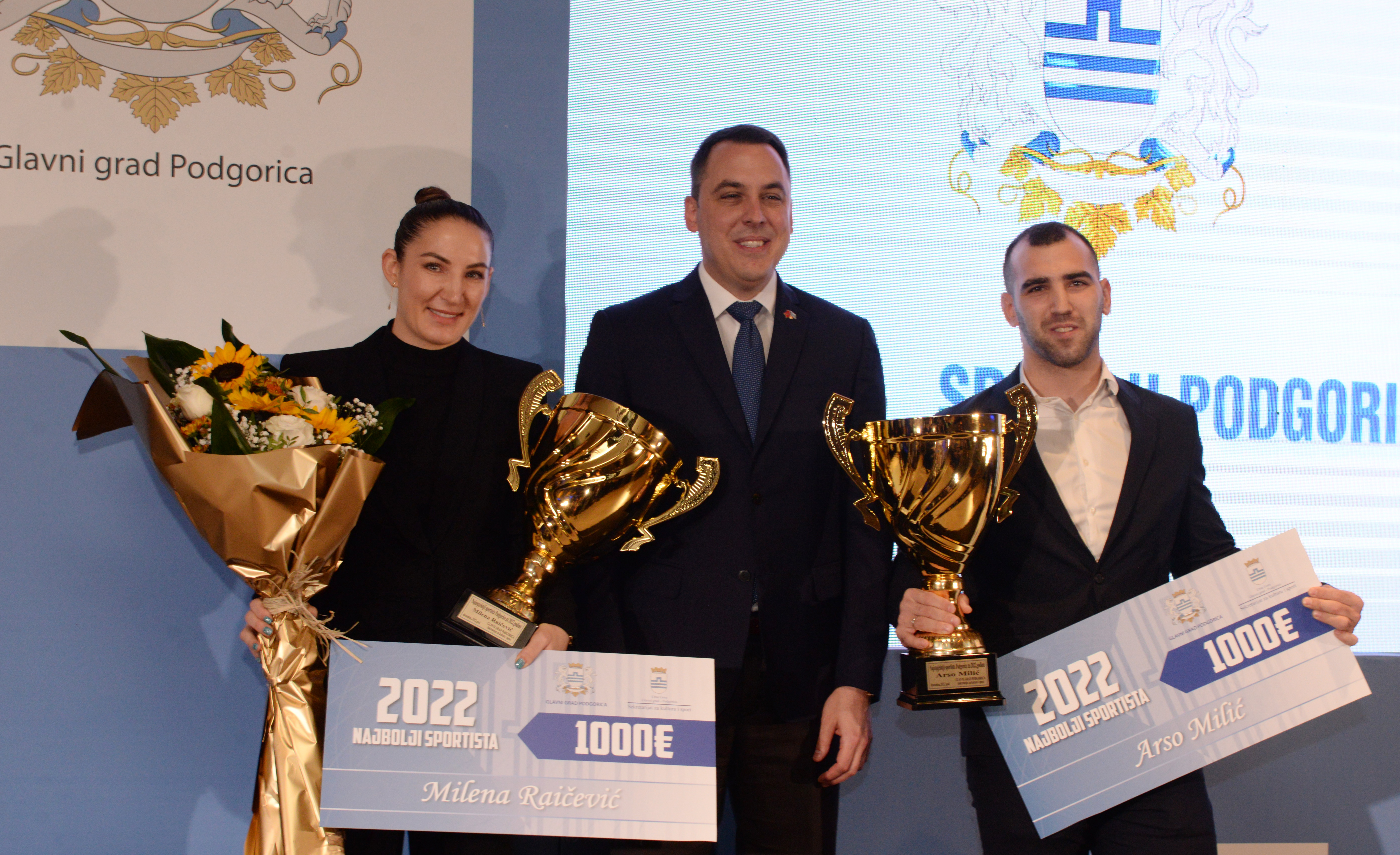 Uručena priznanja najboljim sportistima Podgorice; Vuković: Sportska 2022. jedna od najuspješnijih godina u modernoj crnogorskoj istoriji