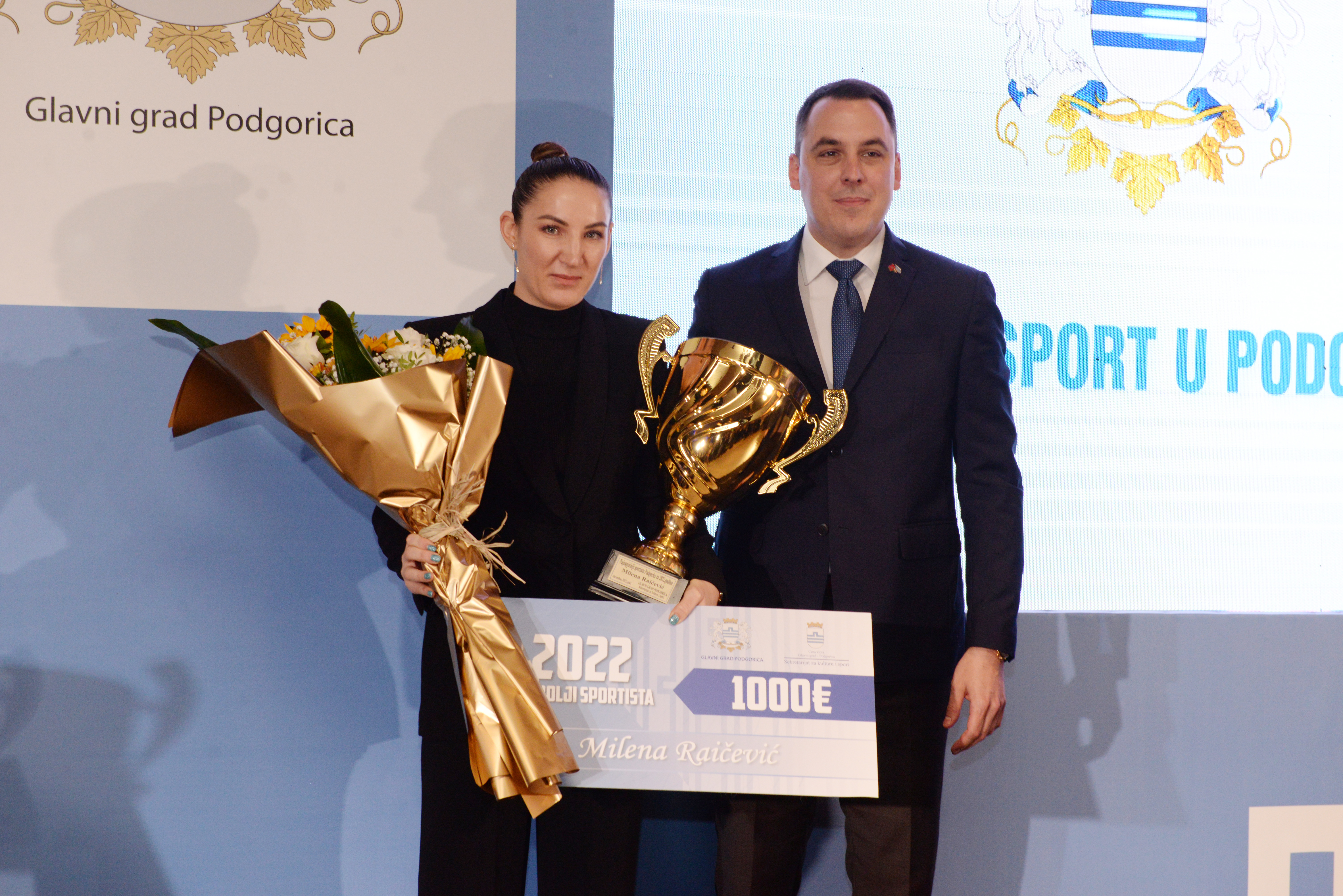Uručena priznanja najboljim sportistima Podgorice; Vuković: Sportska 2022. jedna od najuspješnijih godina u modernoj crnogorskoj istoriji