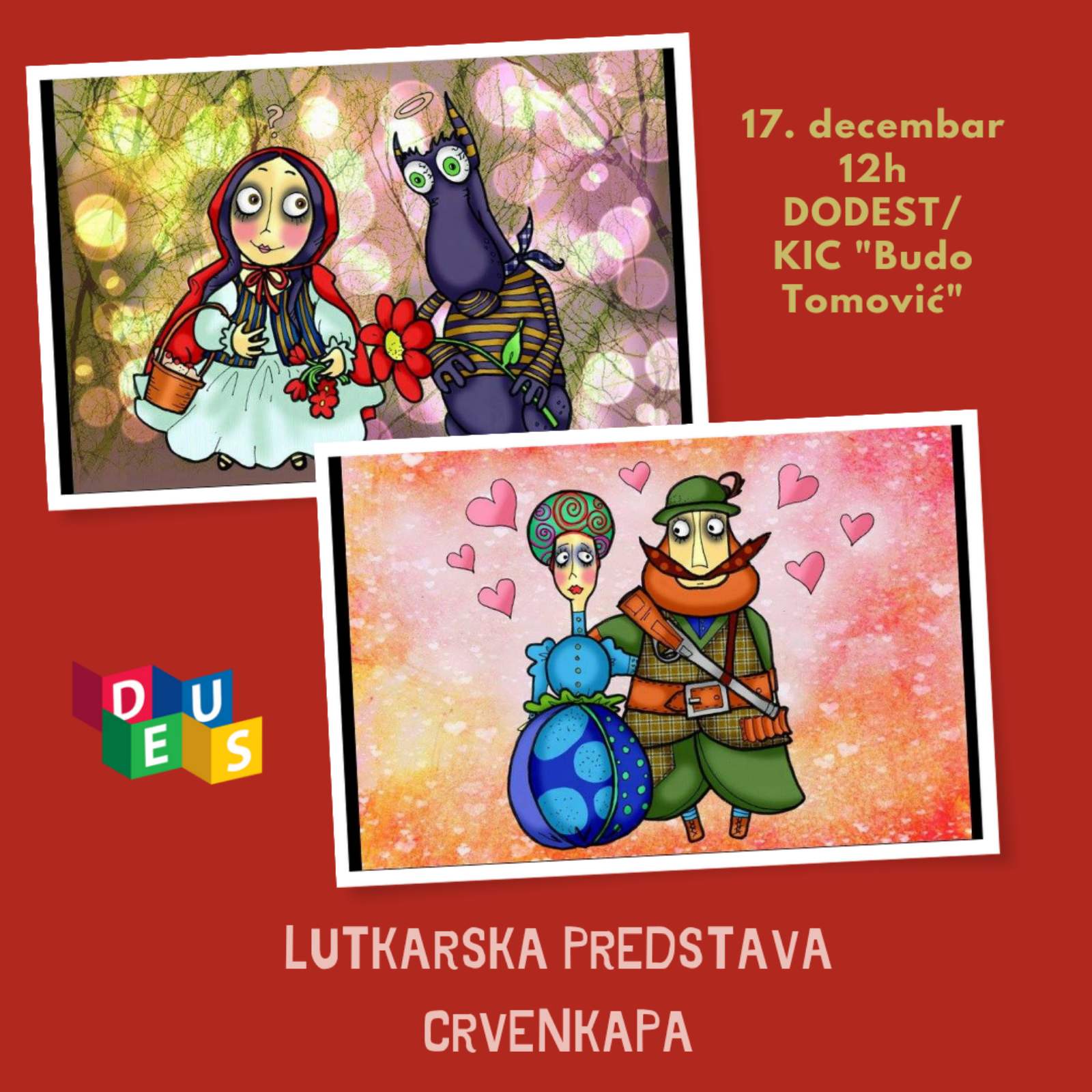 DEUS 2022; U okviru programa "Dječiji vikendi" u subotu predstava "Crvenkapa" u KIC-u