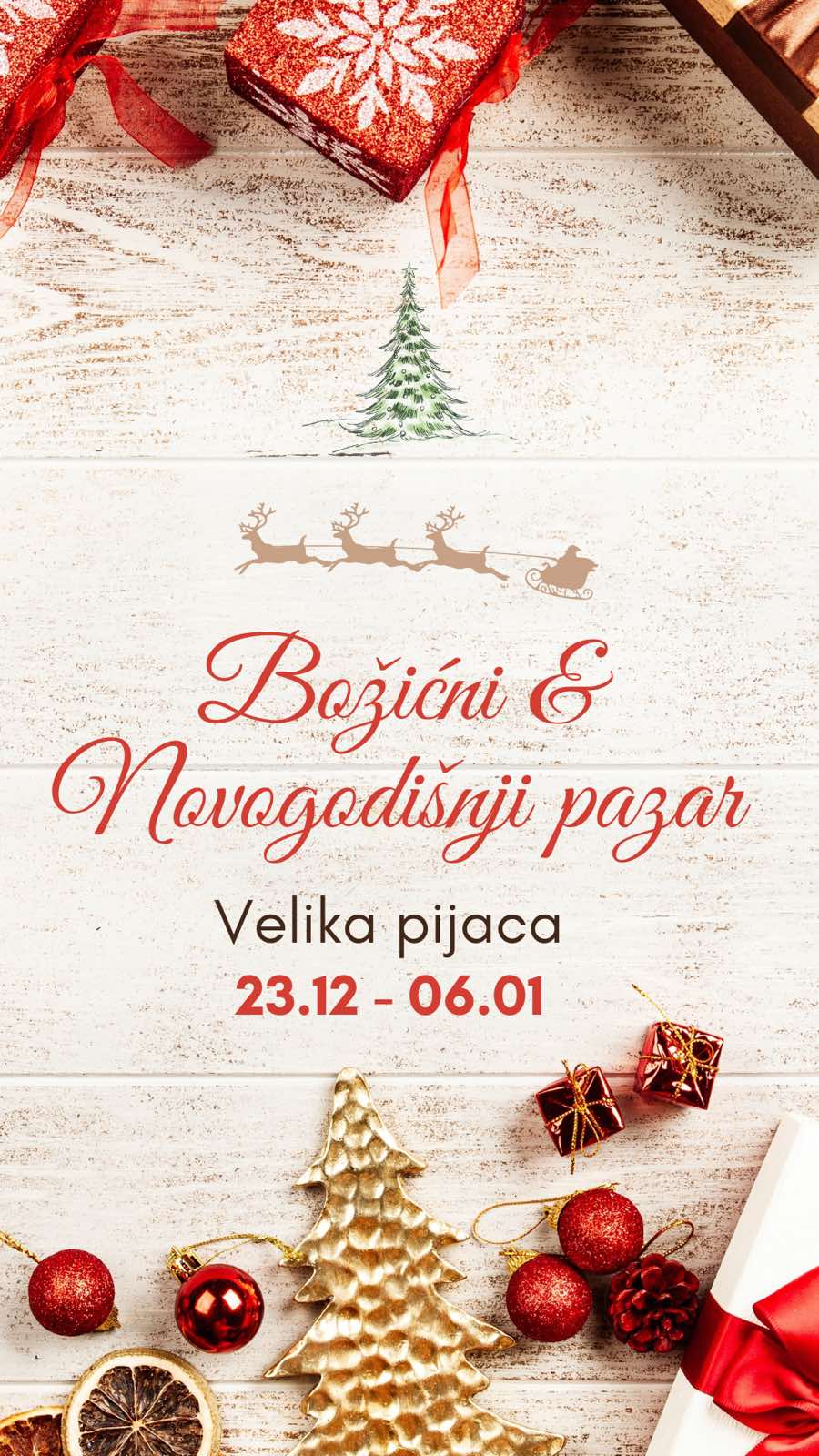 Tržnice i pijace i ove godine organizuju Božićni i novogodišnji pazar u TC "Pobrežje"