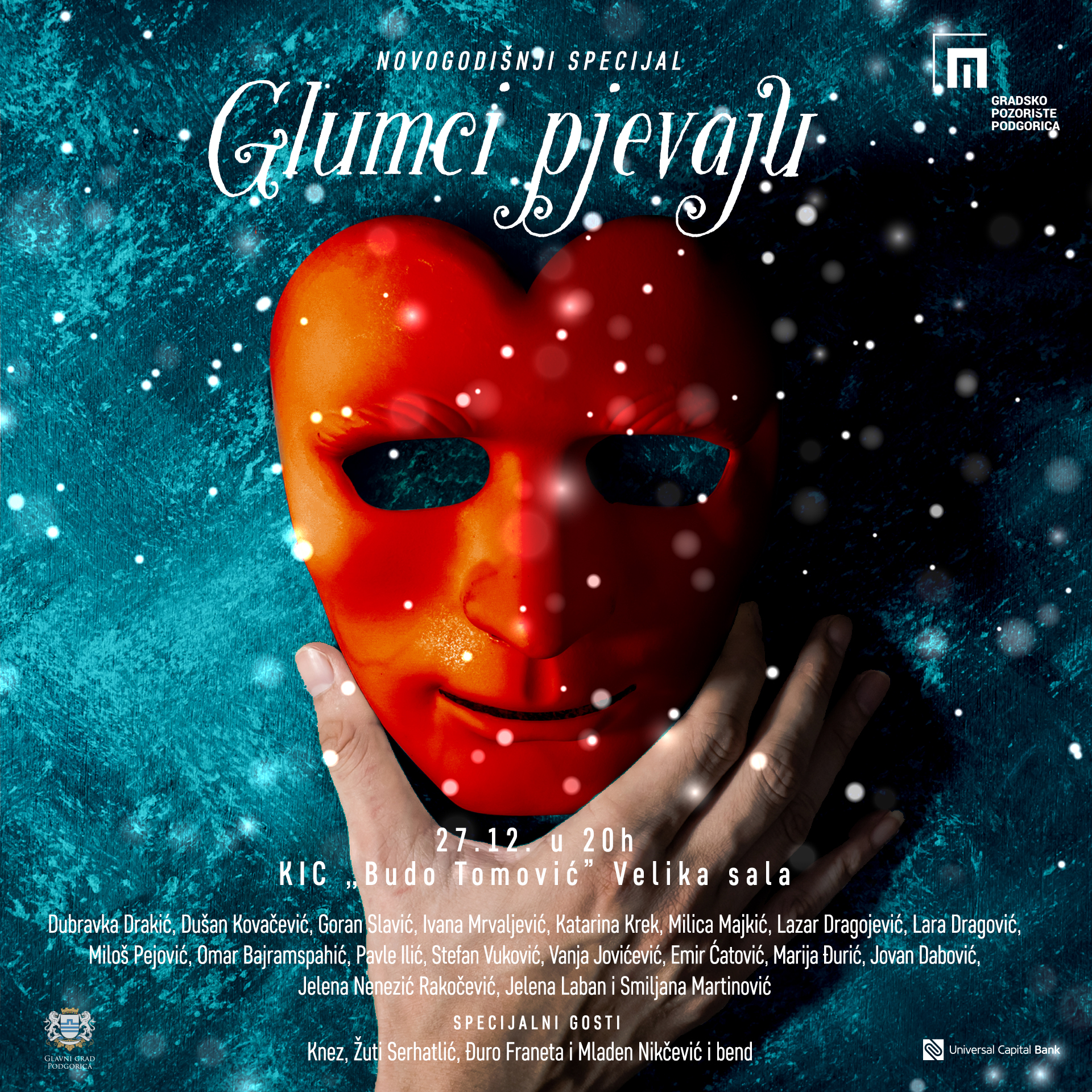 ,,Glumci pjevaju'' za dan pozorišta 27. decembra