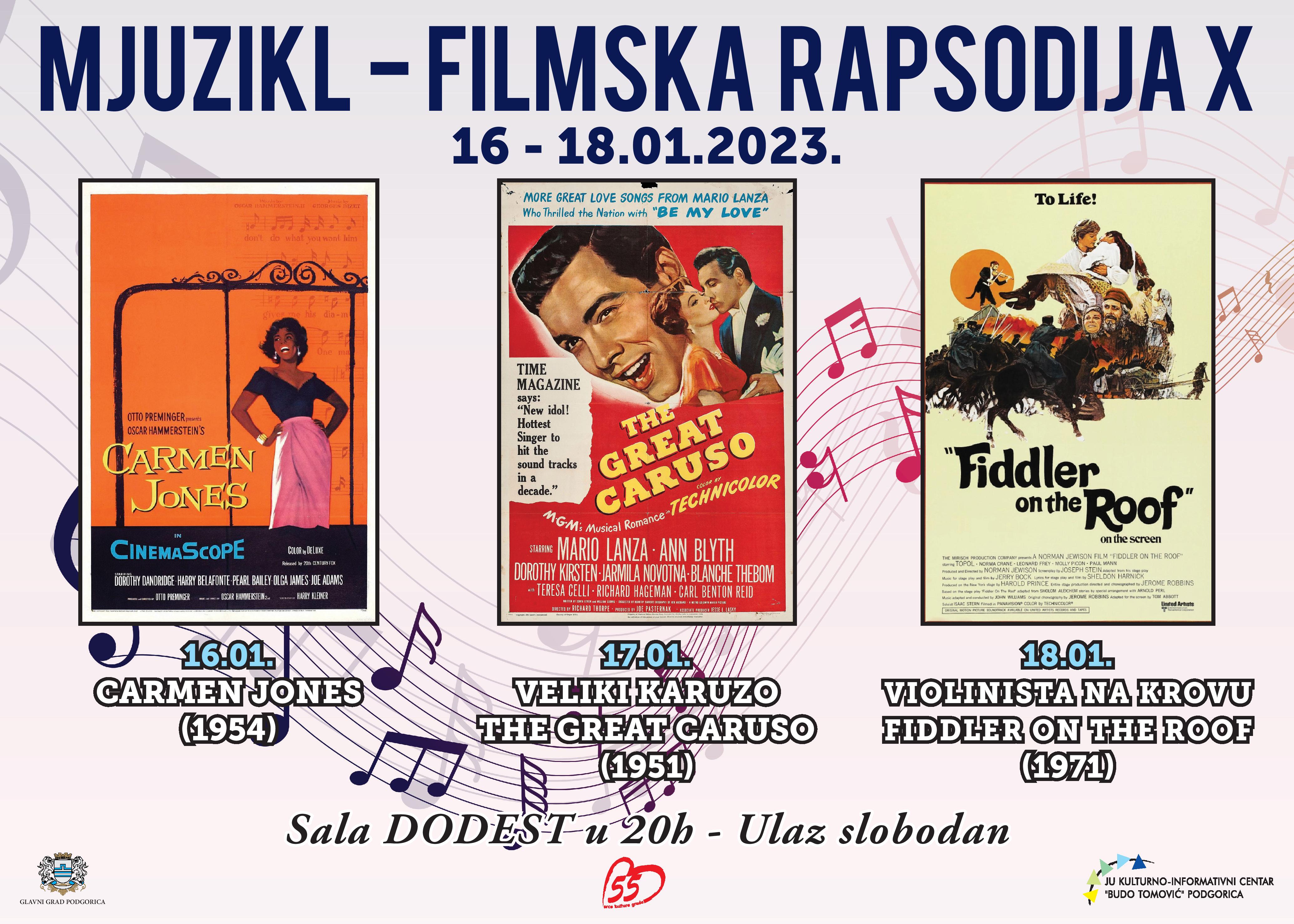 Revija “Mjuzikl - filmska rapsodija” &nbsp;od 16. do 18.januara u KIC-u