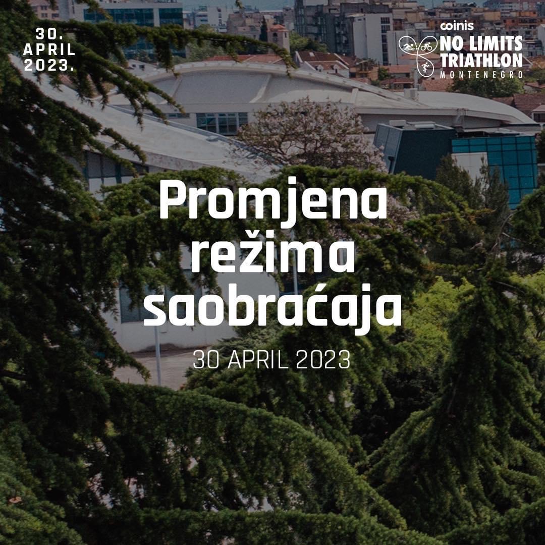 Promjena režima saobraćaja tokom vikenda  zbog održavanja Coinis No Limits Triathlon takmičenja
