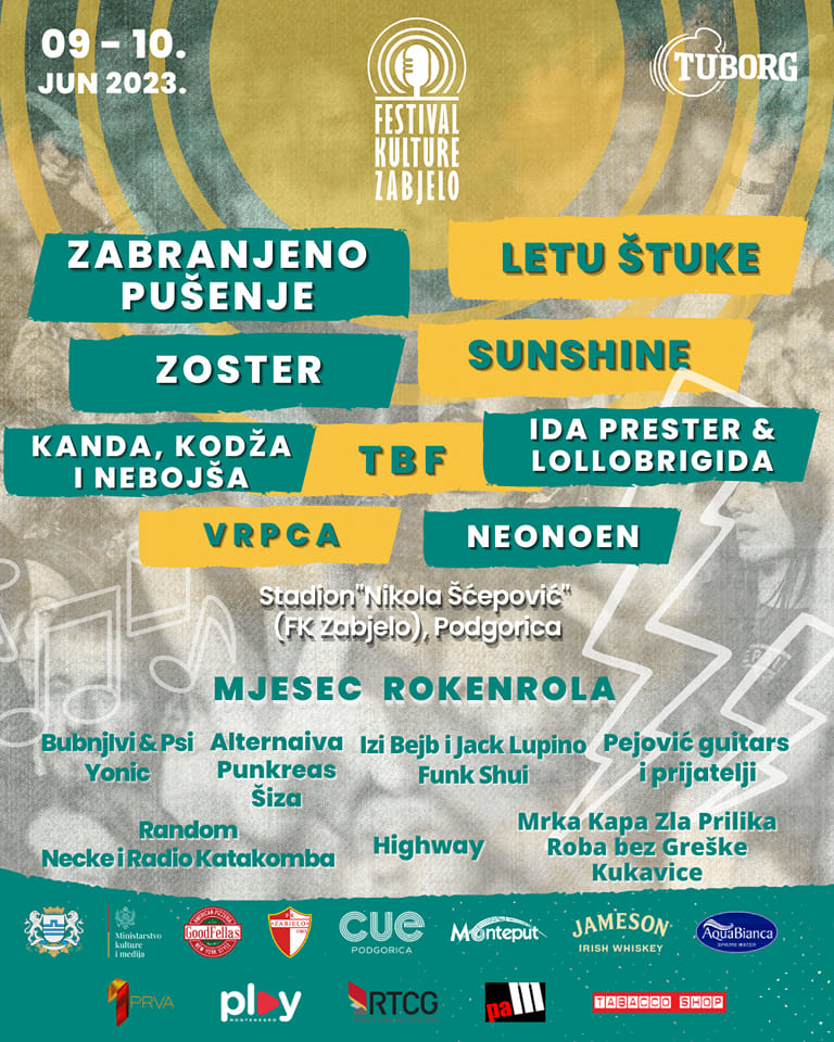 Drugi Festival kulture Zabjelo 9. i 10. juna na stadionu fudbalskog kluba Zabjelo ''Nikola Šćepović''