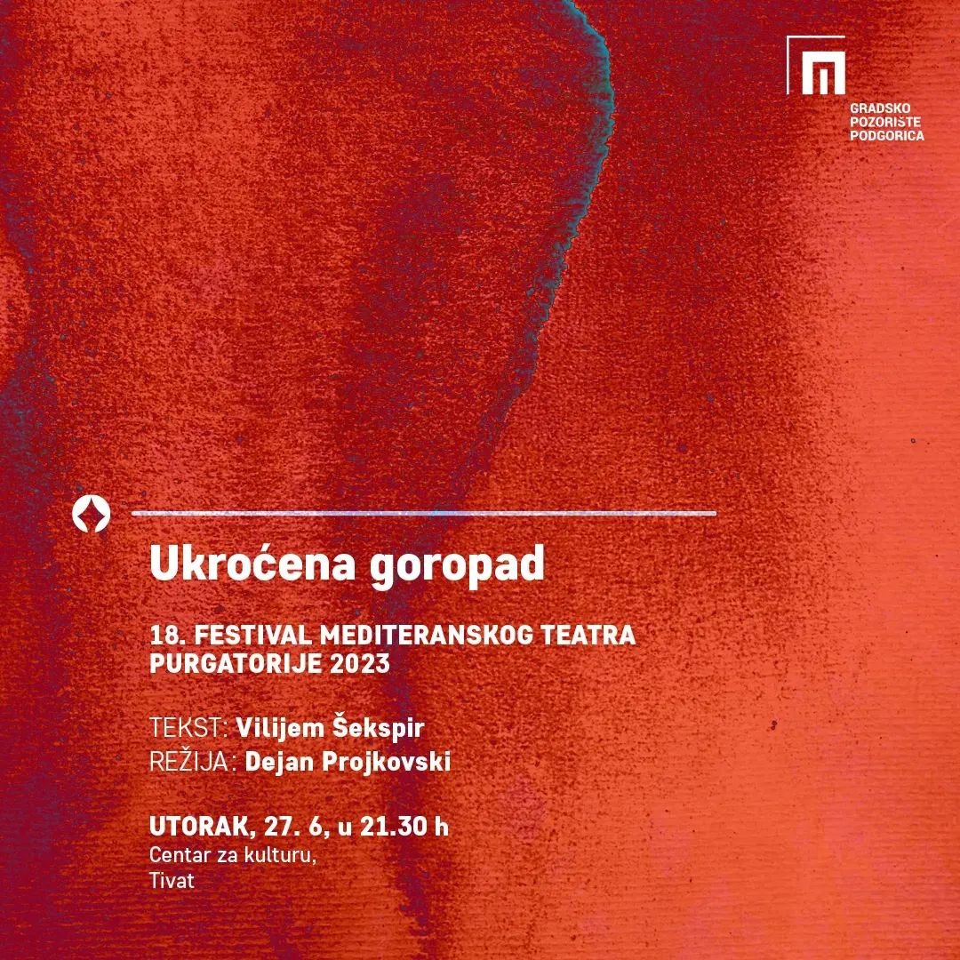 Repertoar Gradskog pozorišta Podgorica za jun mjesec
