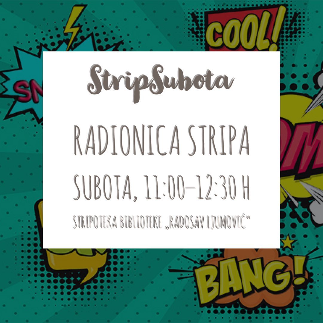 "Strip subota" - radionica stripa i ilustracija