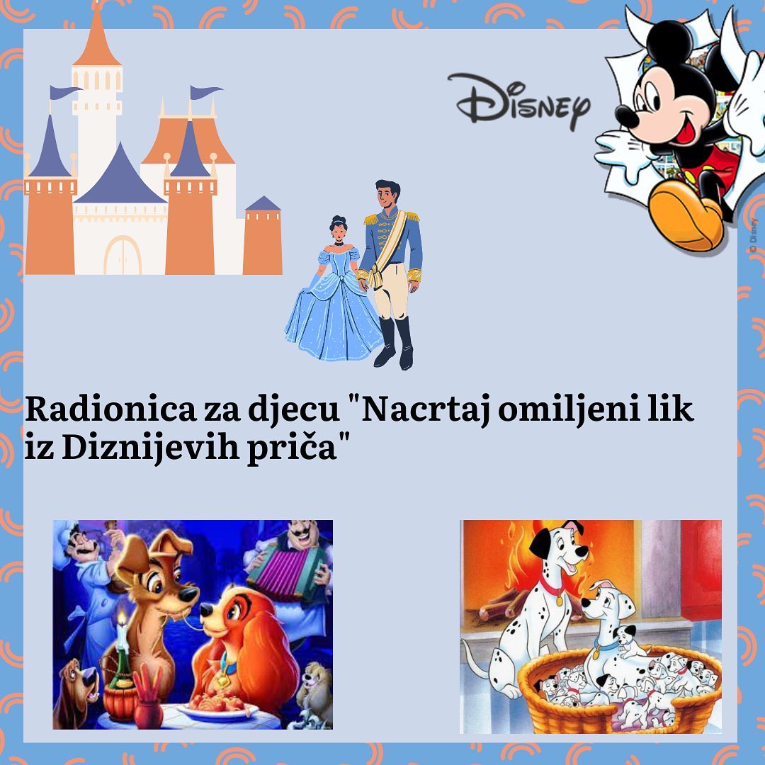 Radionica "Nacrtaj omiljeni lik iz Diznijevih priča"